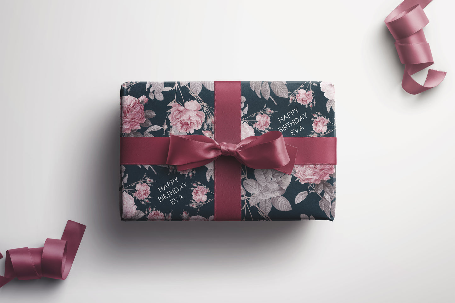 Personalised Floral Birthday Wrapping Paper