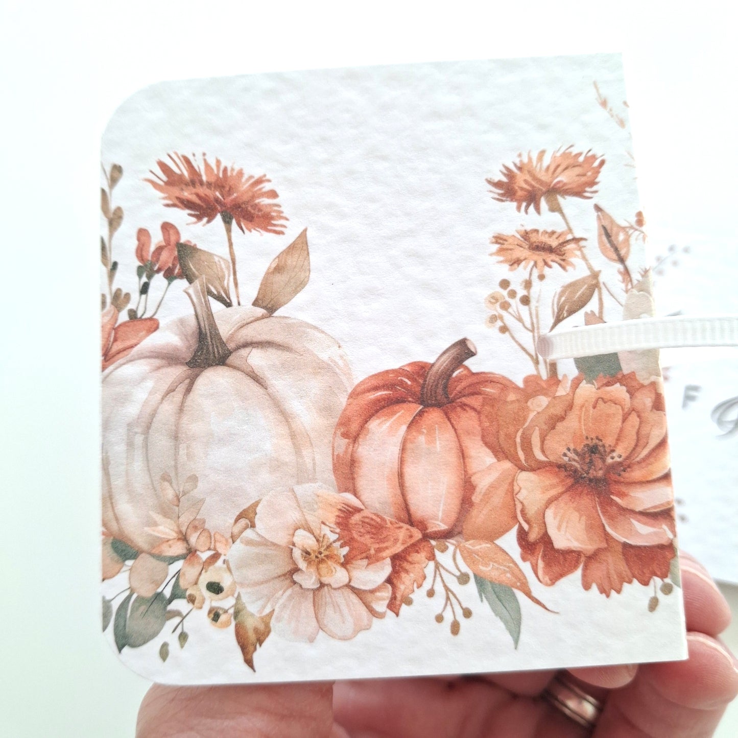 Personalised Autumn Flower Chocolate Favours – Rustic Wedding and Party Thank You Gifts