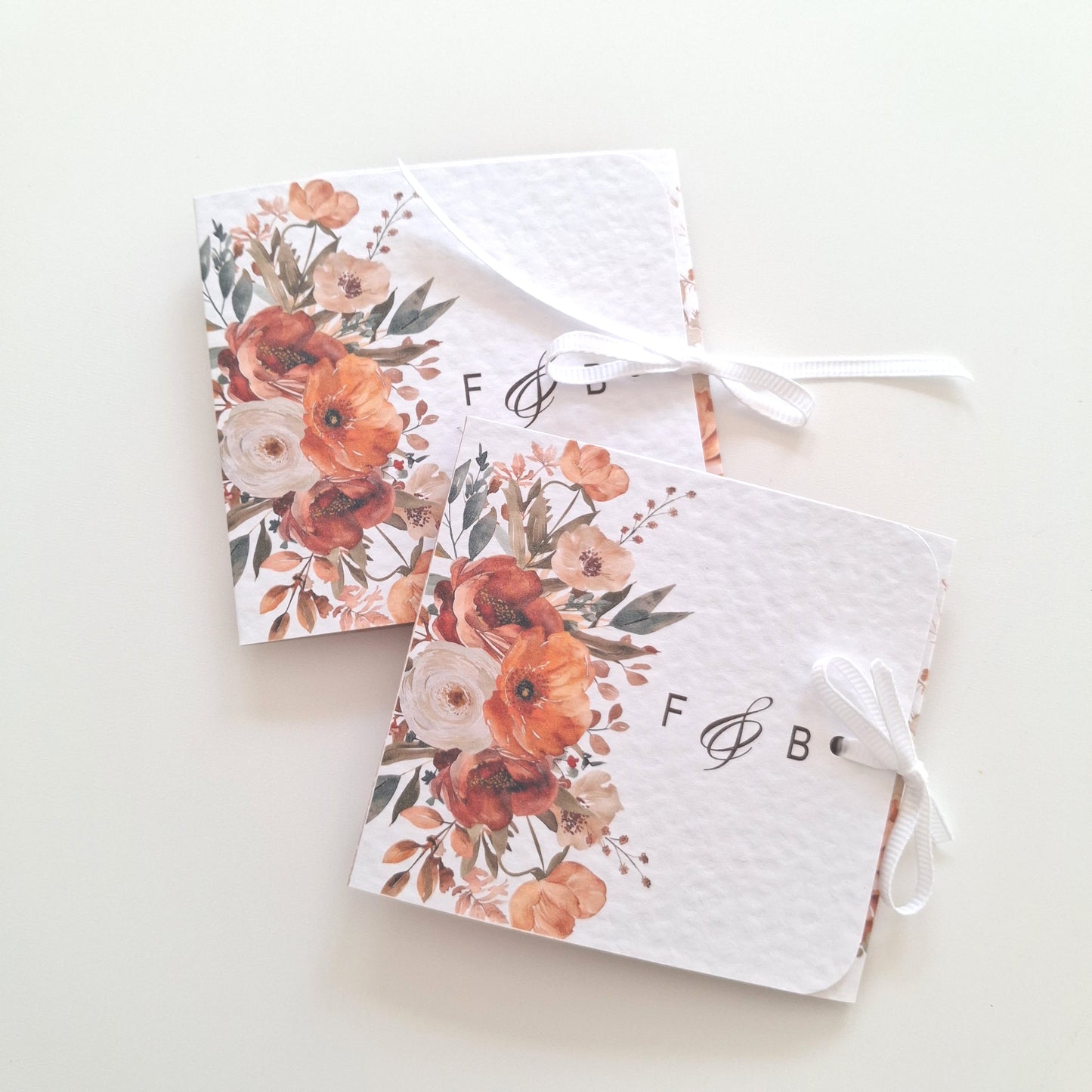 Personalised Autumn Flower Chocolate Favours – Rustic Wedding and Party Thank You Gifts