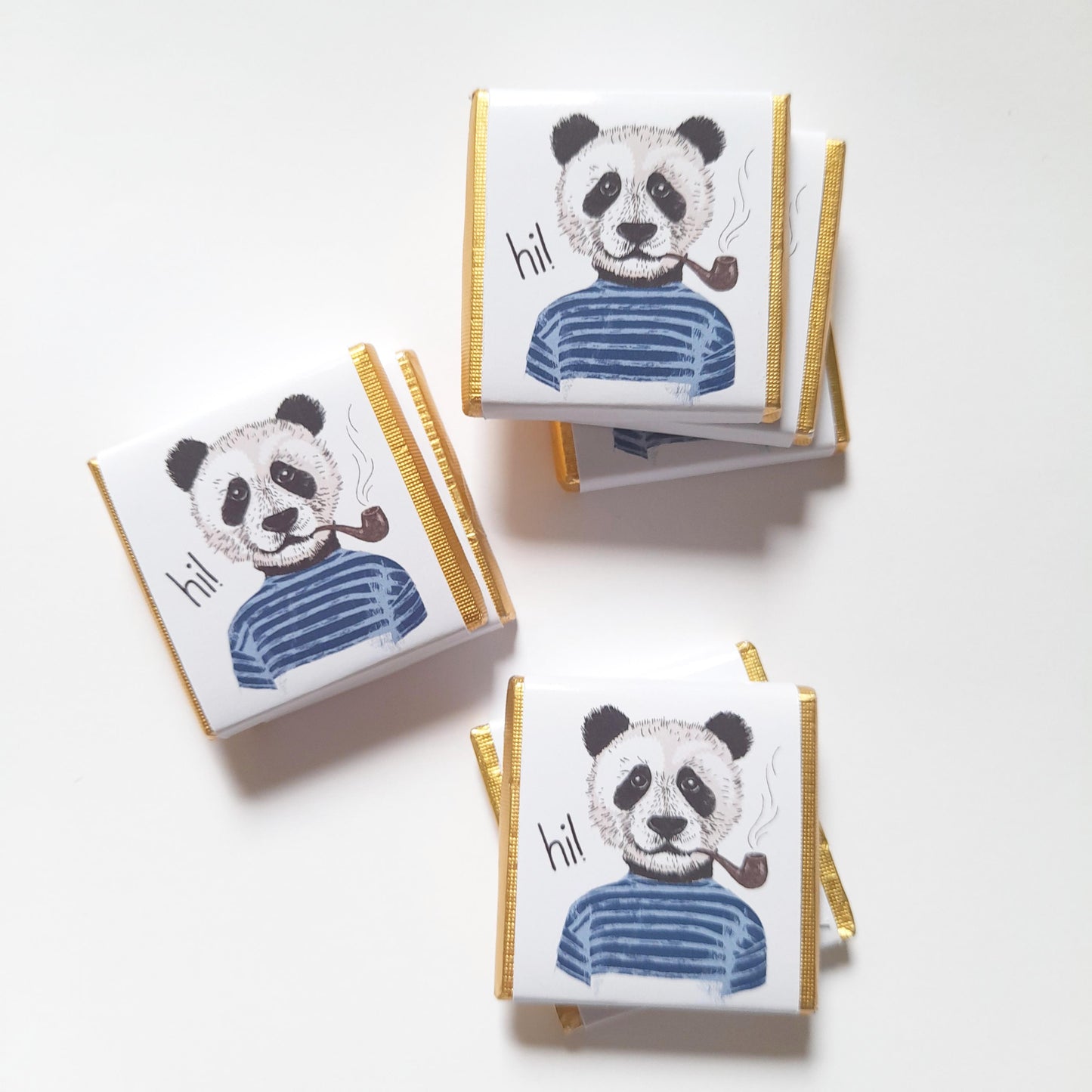 Personalized Panda Sailor Chocolate Favours – Birthday Party Favours (Pack of 25)