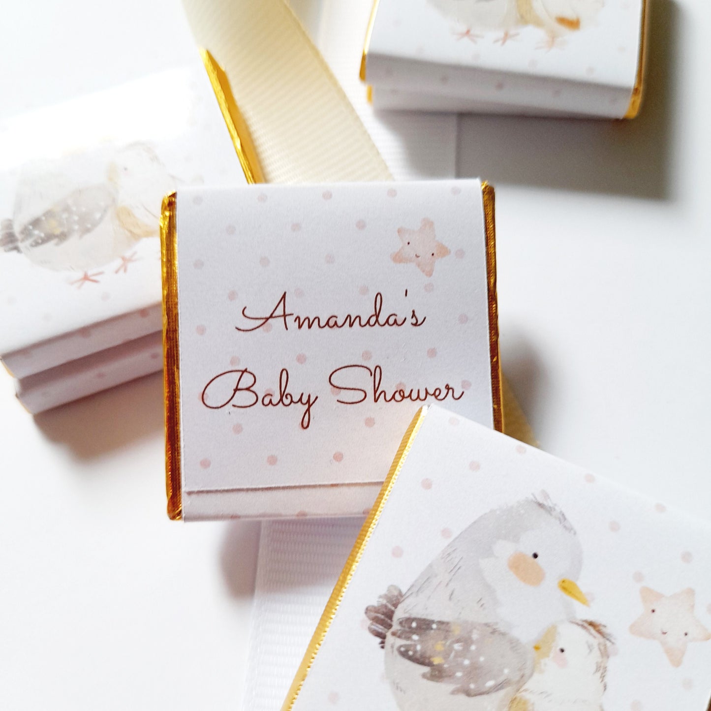 Personalized Baby Shower Mama Bird Chocolate Favours β Party Bag Fillers (Pack of 25)