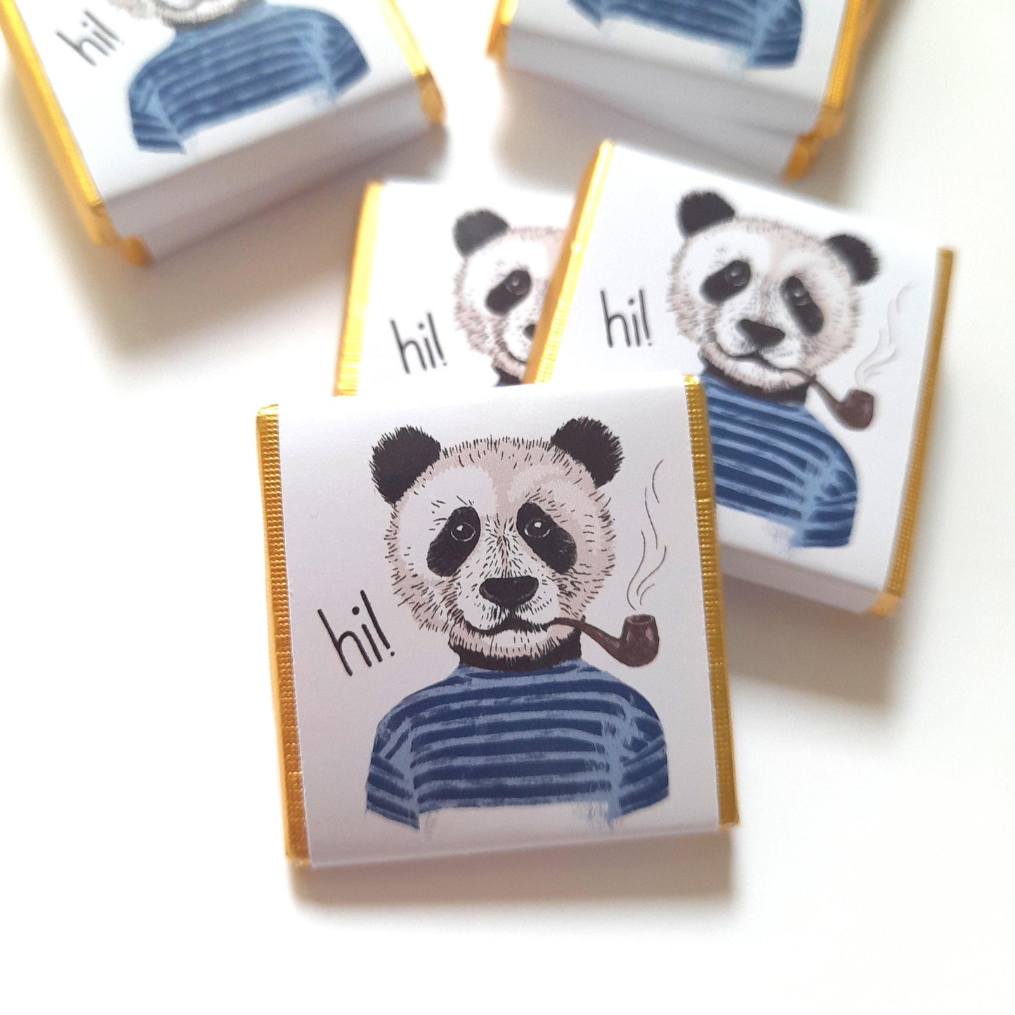 Personalized Panda Sailor Chocolate Favours – Birthday Party Favours (Pack of 25)