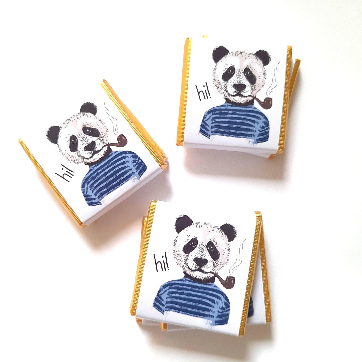 Personalized Panda Sailor Chocolate Favours – Birthday Party Favours (Pack of 25)