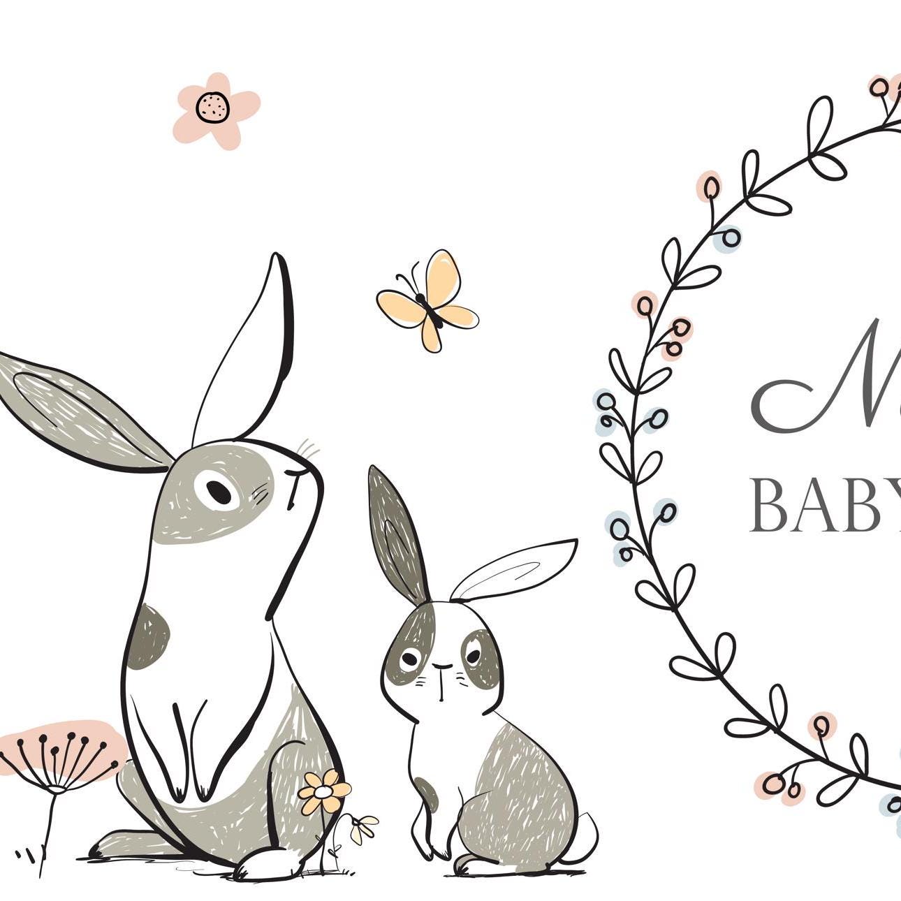 Custom Bunny Baby Shower Banner – Adorable Rabbit Theme Party Decoration