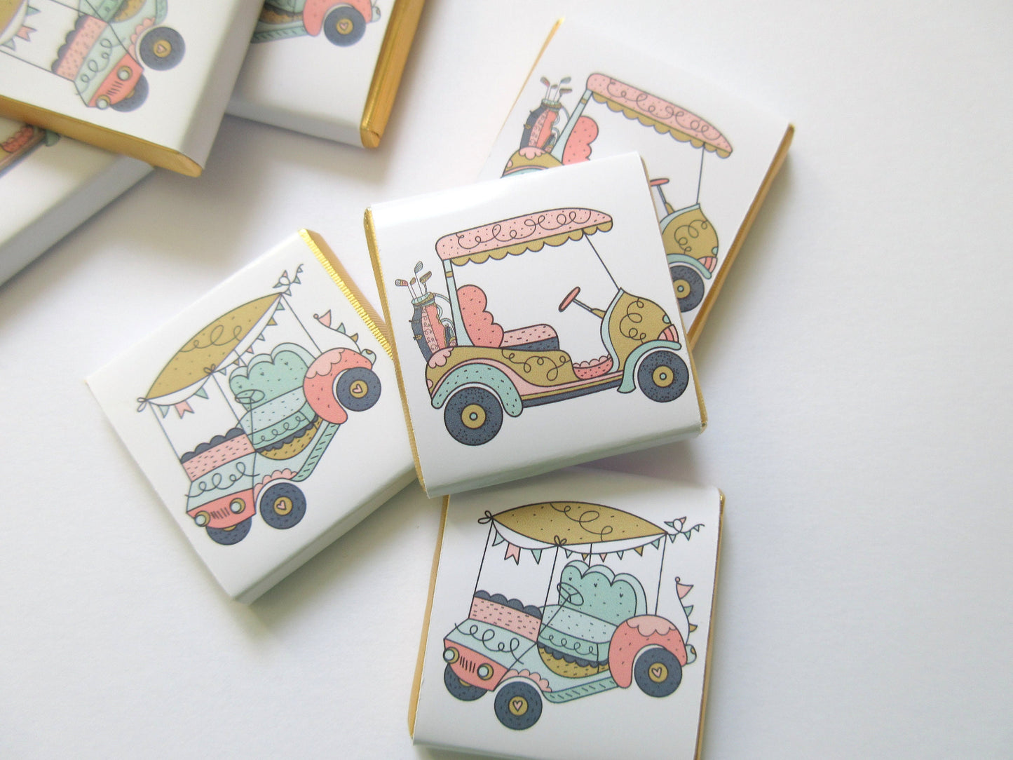 Custom Golf Party Chocolate Favours – Golf Fan Gift, Party Favours for Guests, Pack of 25
