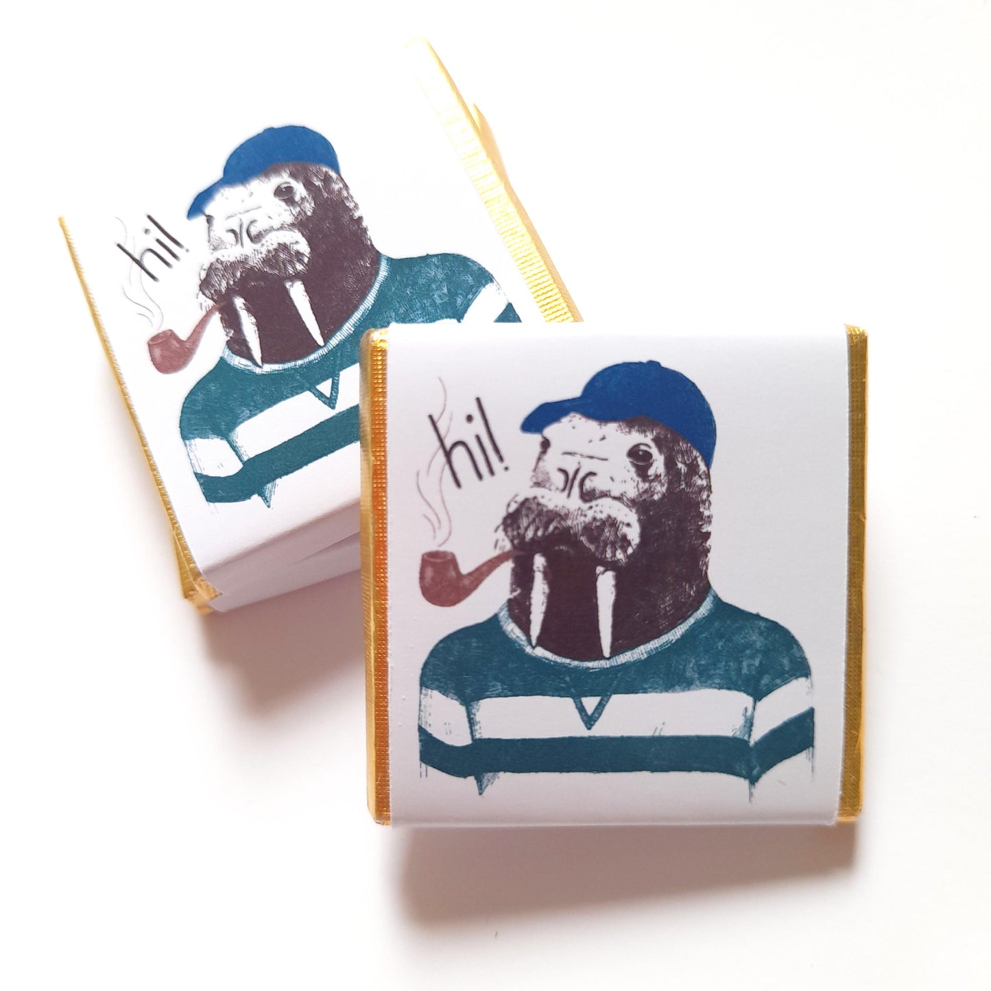 Personalized Walrus Sailor Chocolate Favours – Fun Birthday Party Favours (Pack of 25)