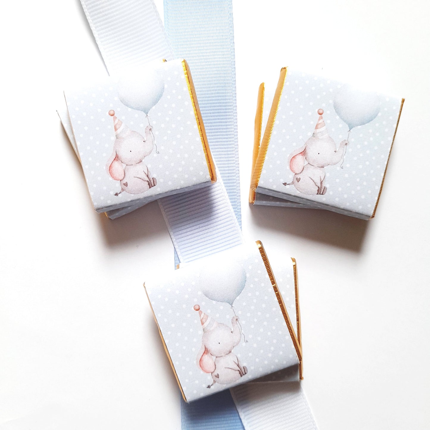 Personalized 1st Birthday Boy Little Elephant Chocolate Favours β Party Bag Fillers (Pack of 25)