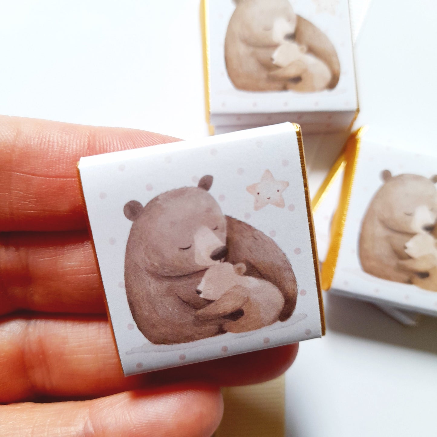 Personalized Baby Shower Chocolate Favours – Mama Bear Party Bag Fillers (Pack of 25)