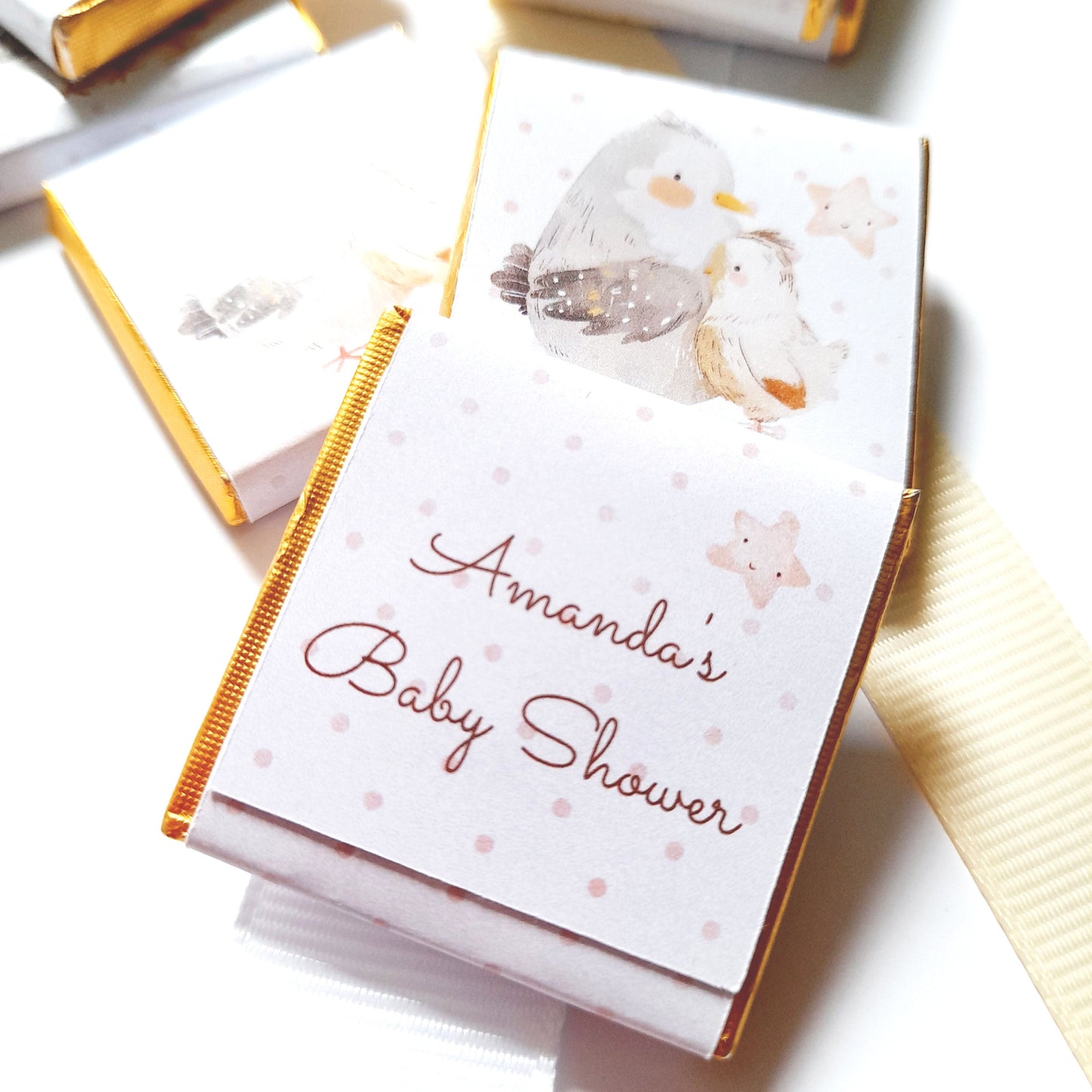 Personalized Baby Shower Mama Bird Chocolate Favours β Party Bag Fillers (Pack of 25)