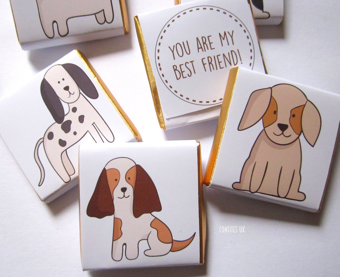 Personalized Pet Dogs Chocolate Favours – Dog’s Birthday Party Favours for Little Dogs (Pack of 25)