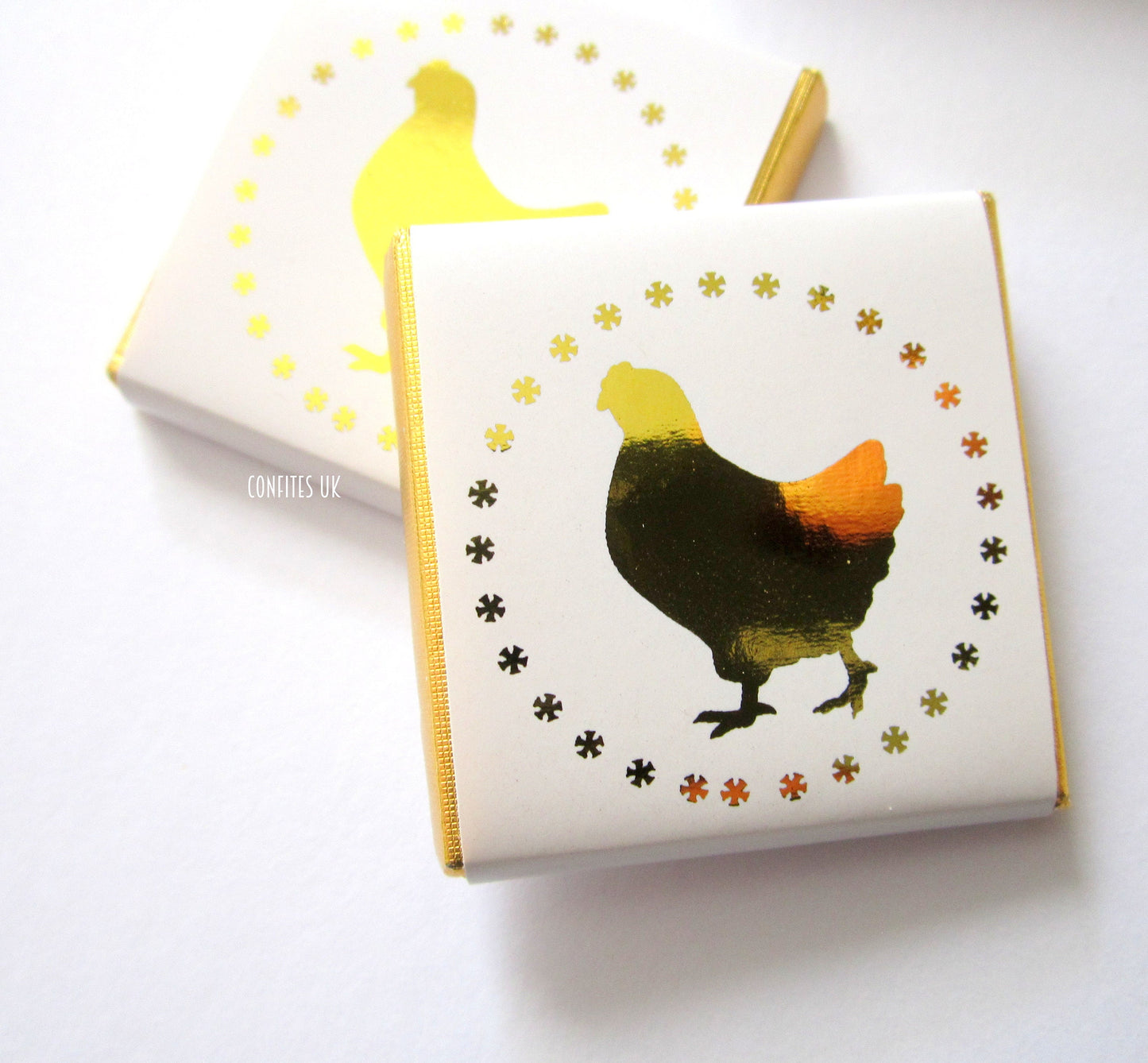 Personalized Hen Do Chocolate Favours – Golden Hen Guest Favours (Pack of 25)