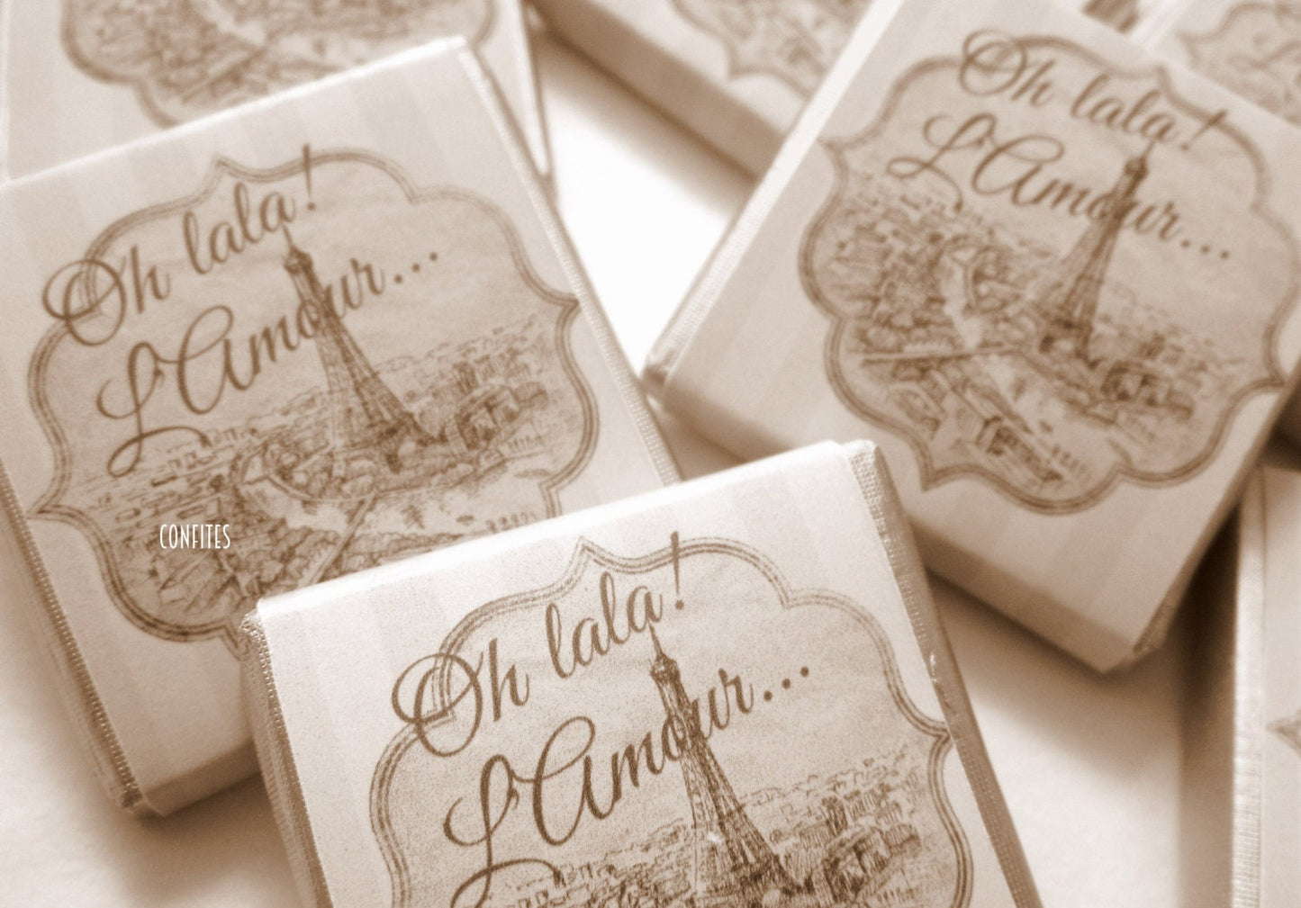 Personalized Old Paris Chocolate Favours β Travel-Themed Party Favors for Guests (Pack of 25)