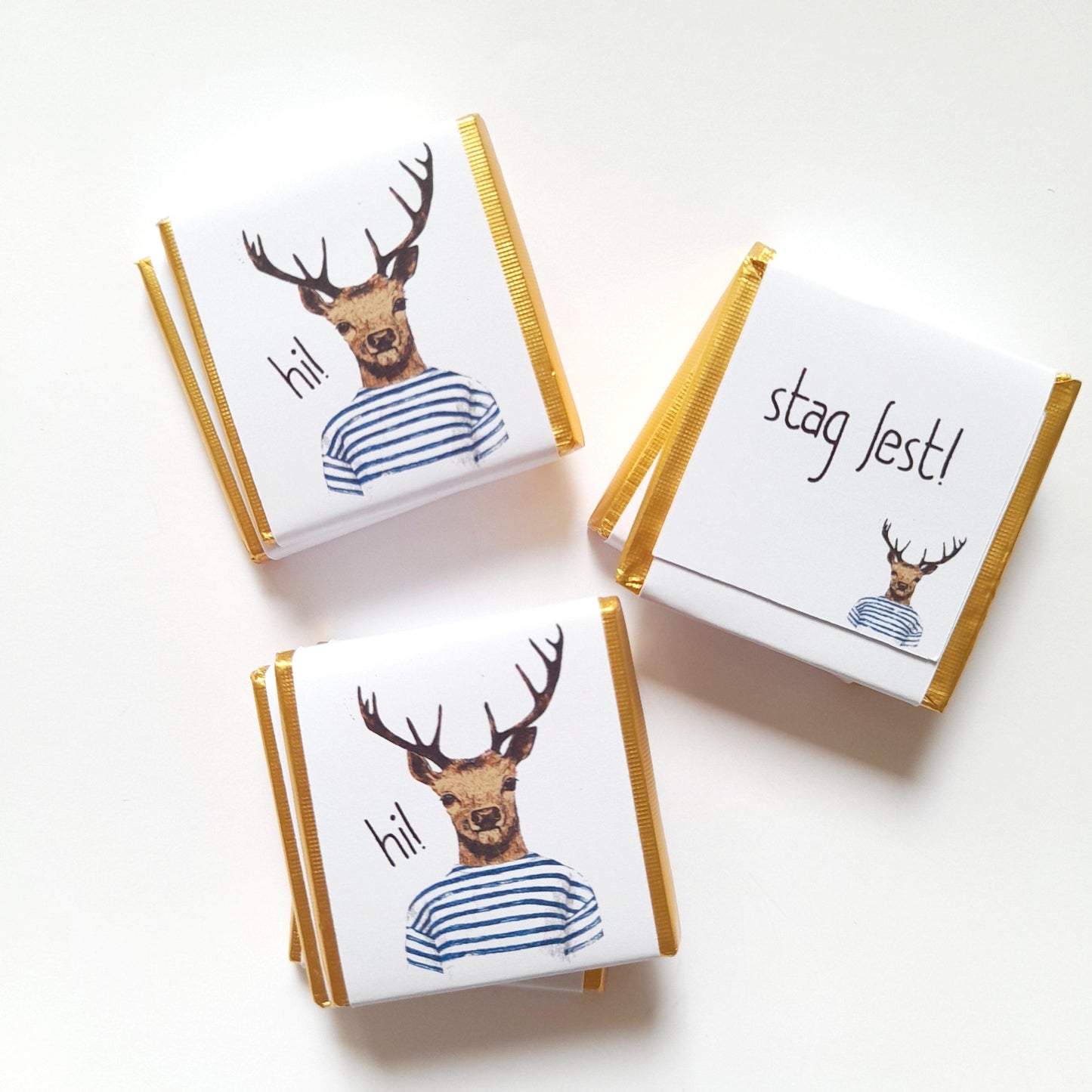 Personalized Stag Do Chocolate Favours – Birthday Party Favours (Pack of 25)