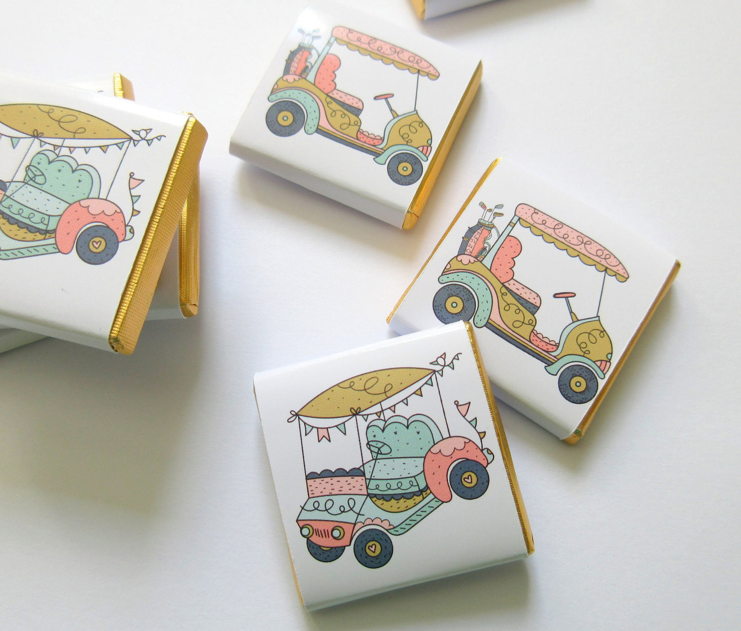 Custom Golf Party Chocolate Favours – Golf Fan Gift, Party Favours for Guests, Pack of 25