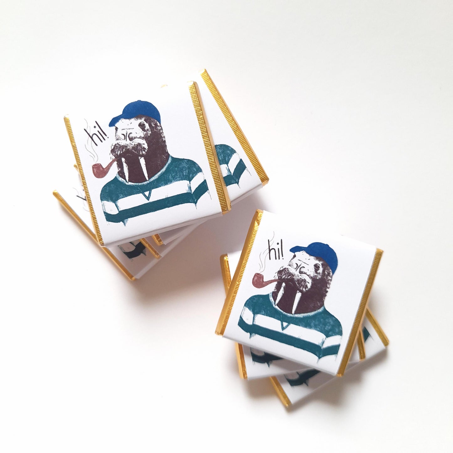 Personalized Walrus Sailor Chocolate Favours – Fun Birthday Party Favours (Pack of 25)