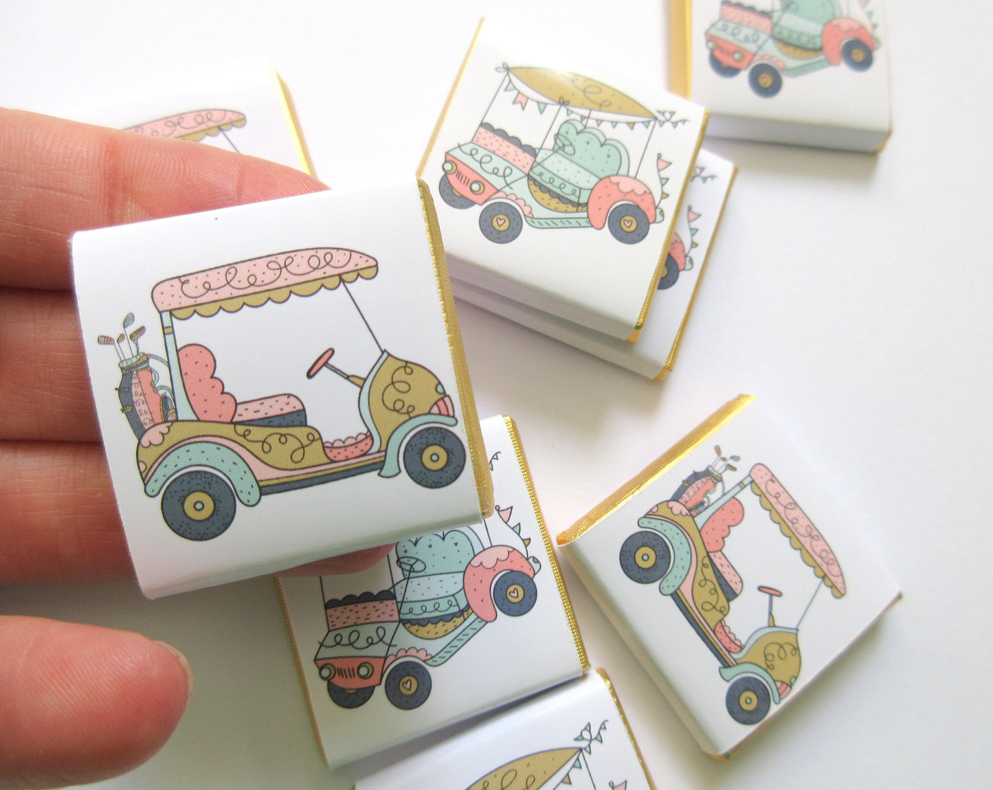 Custom Golf Party Chocolate Favours – Golf Fan Gift, Party Favours for Guests, Pack of 25