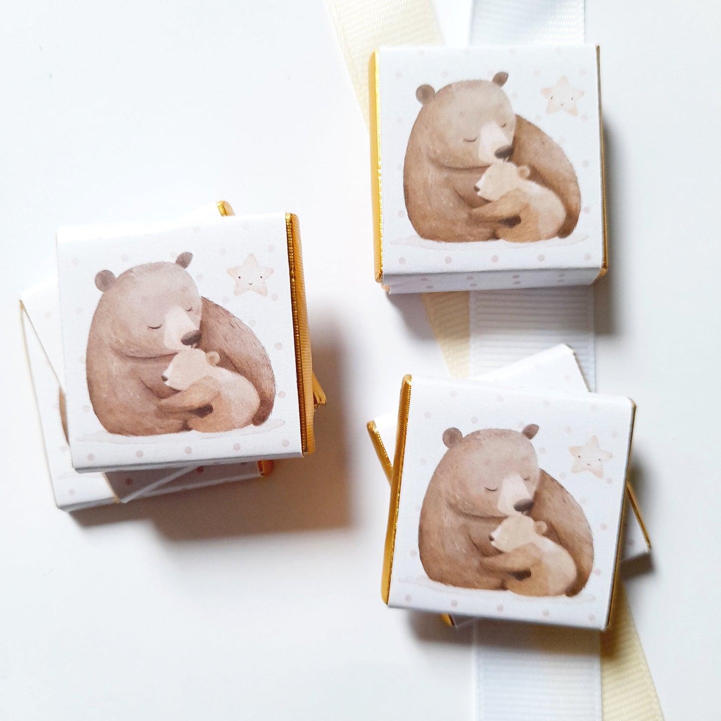 Personalized Baby Shower Chocolate Favours – Mama Bear Party Bag Fillers (Pack of 25)