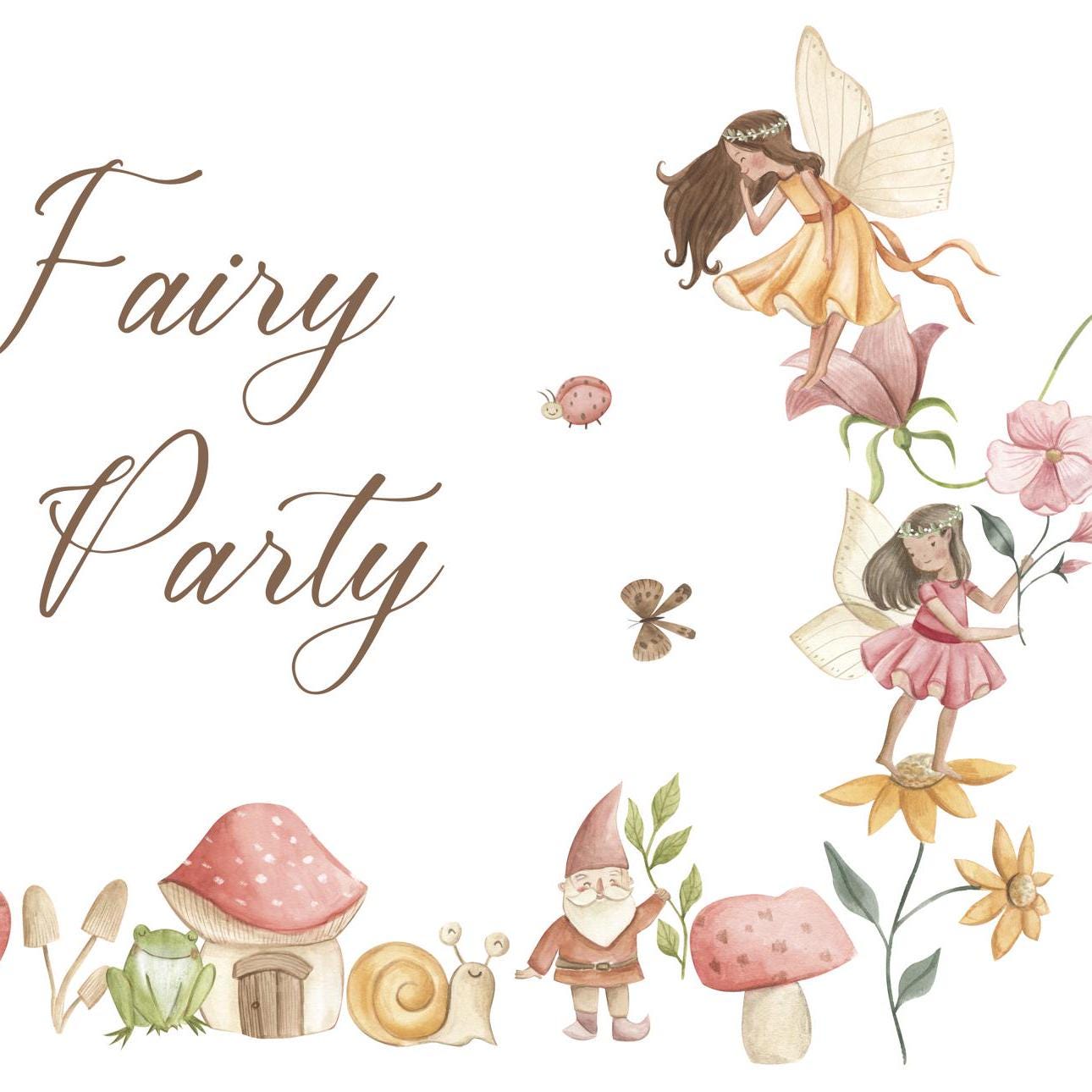 Personalised Fairy Birthday Banner – Satin Paper Wall Decor for Magical Party Themes
