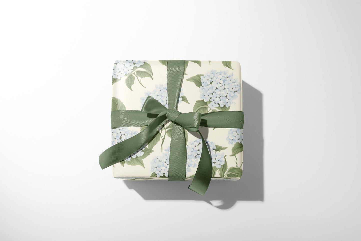 Blue Hydrangeas Gift Paper Sheet – Large Size Floral Wrapping Paper