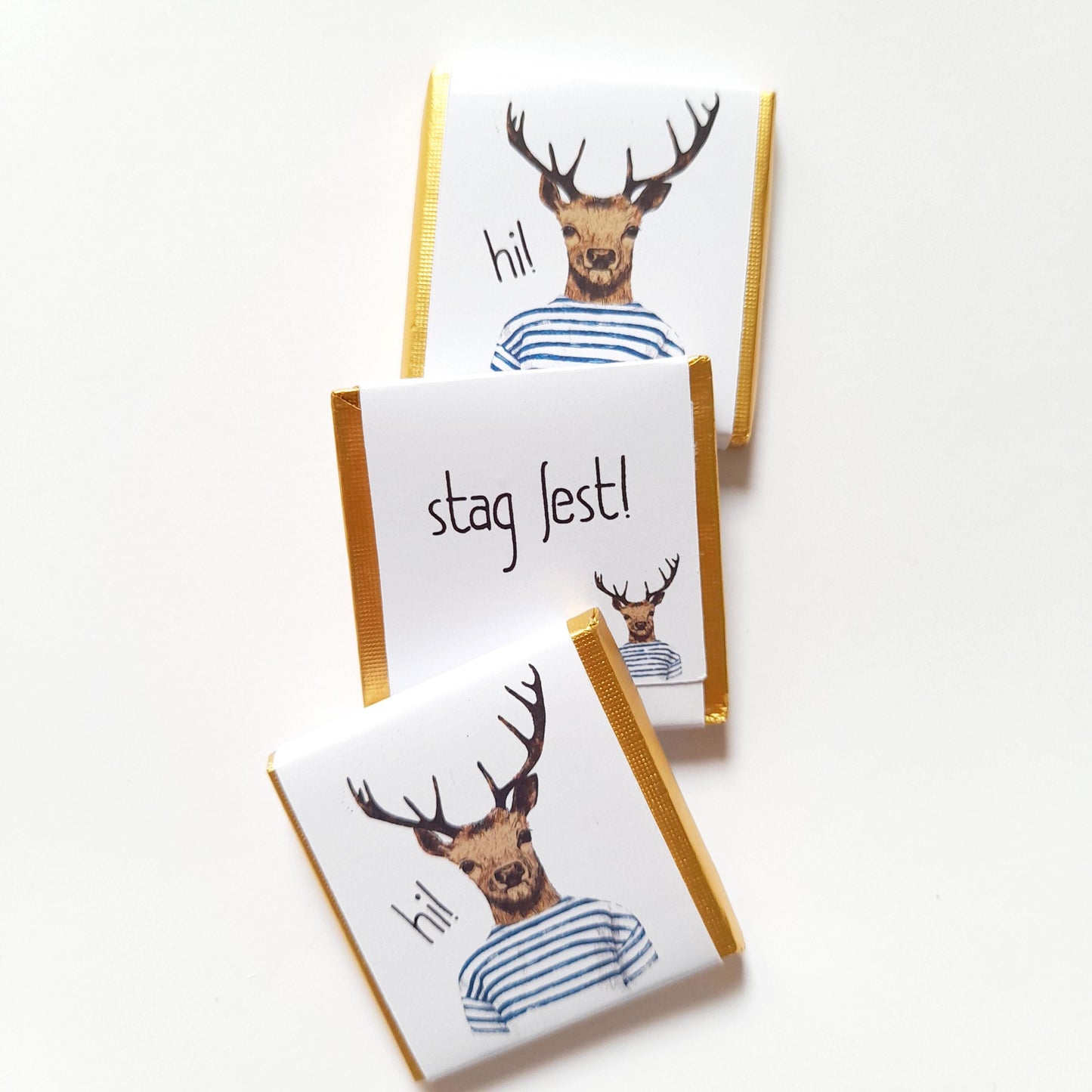 Personalized Stag Do Chocolate Favours – Birthday Party Favours (Pack of 25)
