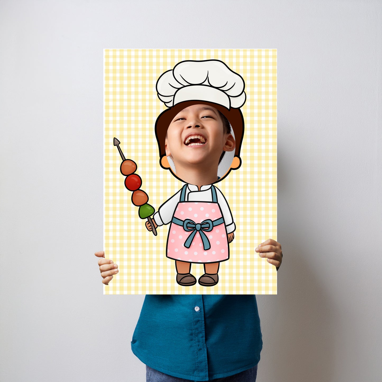Chef Boy Face in the Hole Photo Booth Prop – Kids Party Foam Board