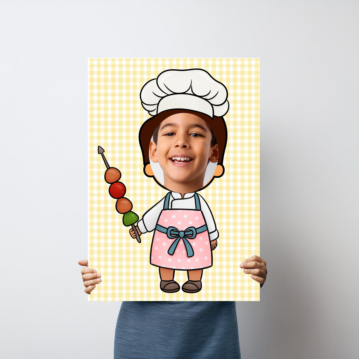 Chef Boy Face in the Hole Photo Booth Prop – Kids Party Foam Board