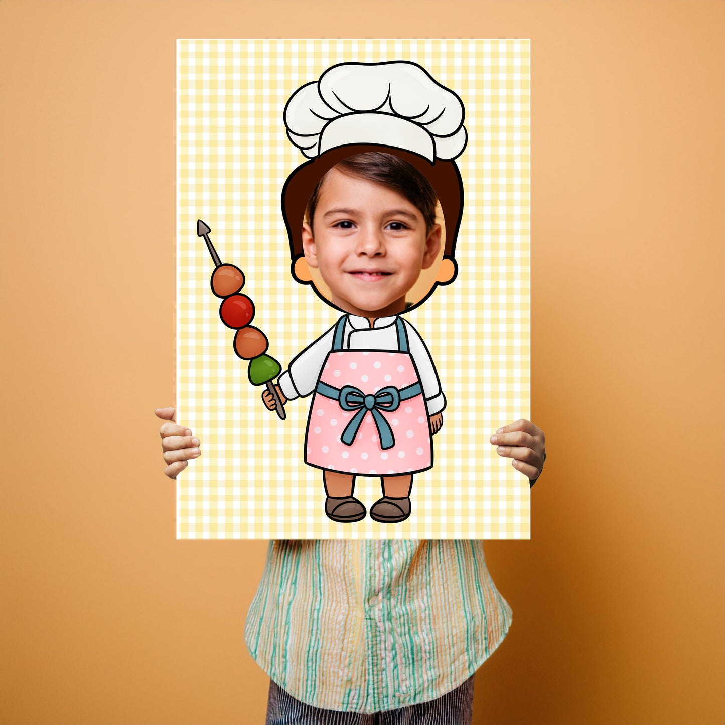 Chef Boy Face in the Hole Photo Booth Prop – Kids Party Foam Board