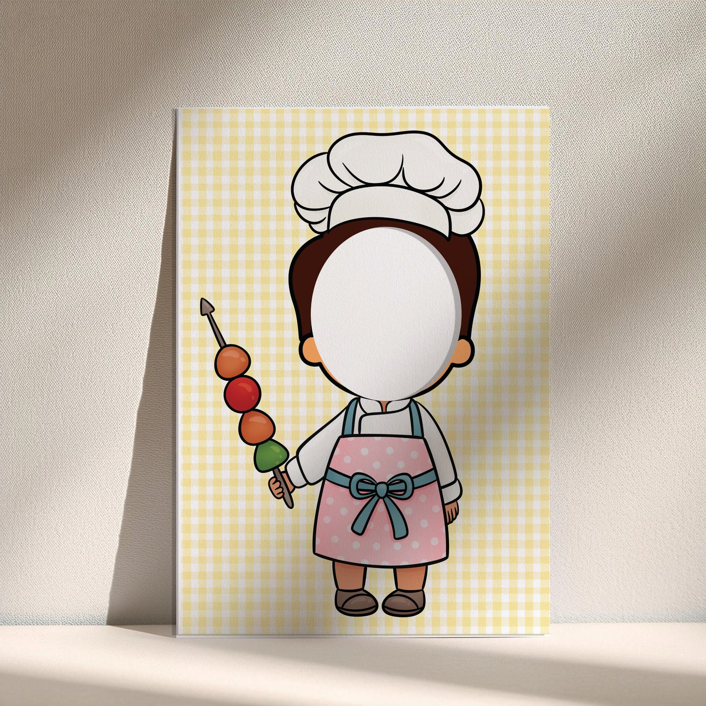 Chef Boy Face in the Hole Photo Booth Prop – Kids Party Foam Board