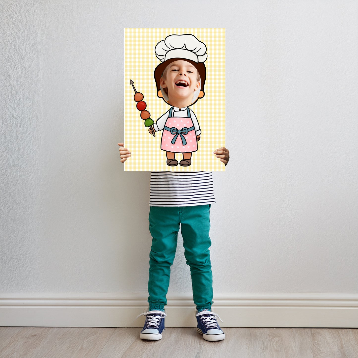 Chef Boy Face in the Hole Photo Booth Prop – Kids Party Foam Board
