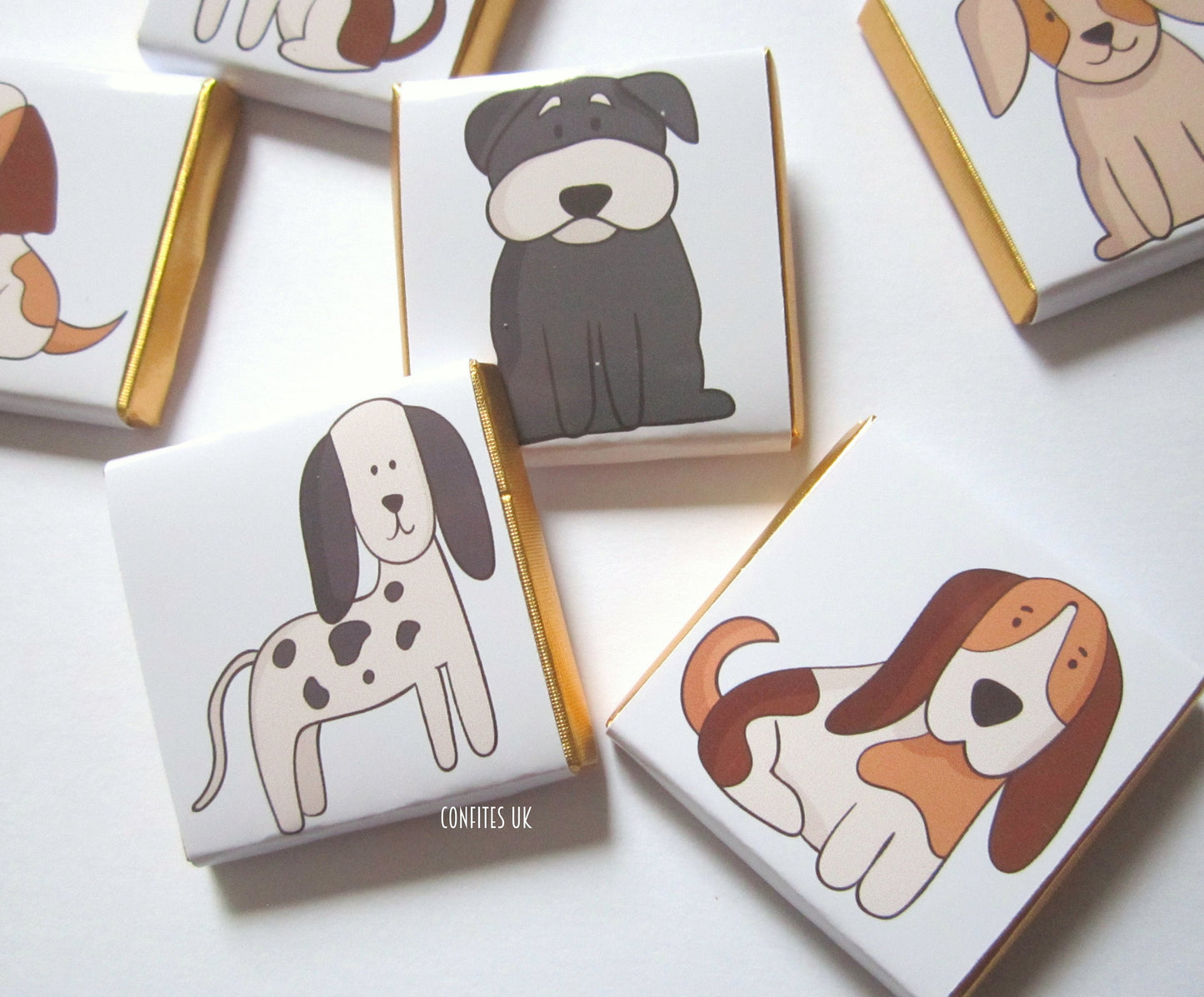 Personalized Pet Dogs Chocolate Favours – Dog’s Birthday Party Favours for Little Dogs (Pack of 25)