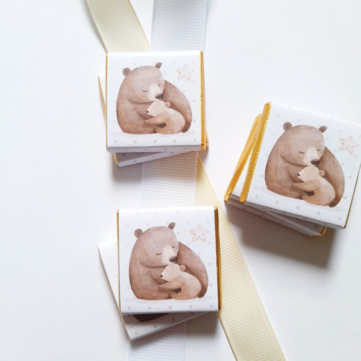 Personalized Baby Shower Chocolate Favours – Mama Bear Party Bag Fillers (Pack of 25)