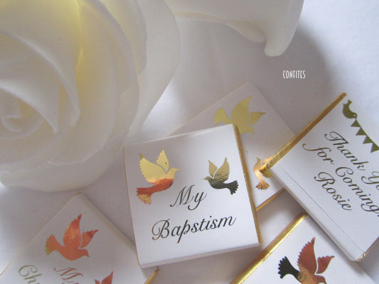 Christening Chocolate Favours with Golden Doves (Pack of 25)