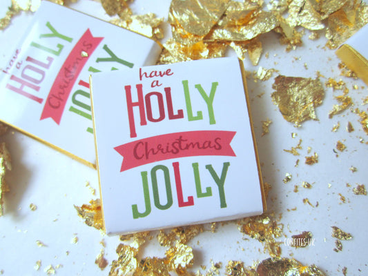 Personalised Christmas Chocolate Favours – Pack of 25