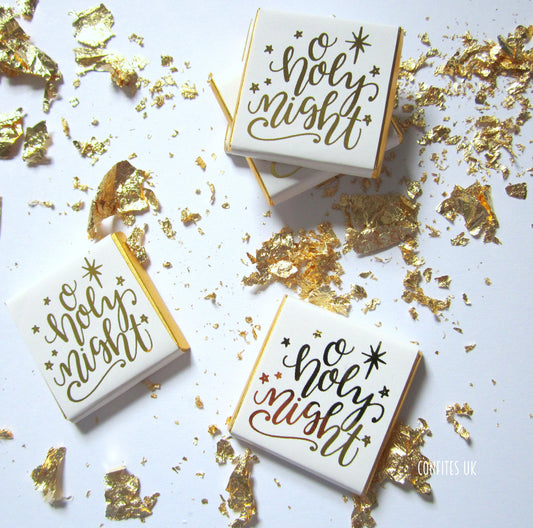 Personalised ‘O Holy Night’ Christmas Chocolates – Pack of 25