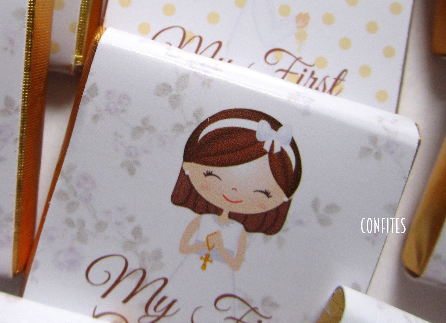 Floral Communion Chocolate Favours for Girls – Pack of 25