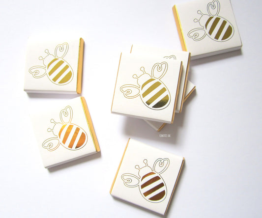 Personalised Bee Chocolate Favours – Elegant Guest Gifts (25 Pack)