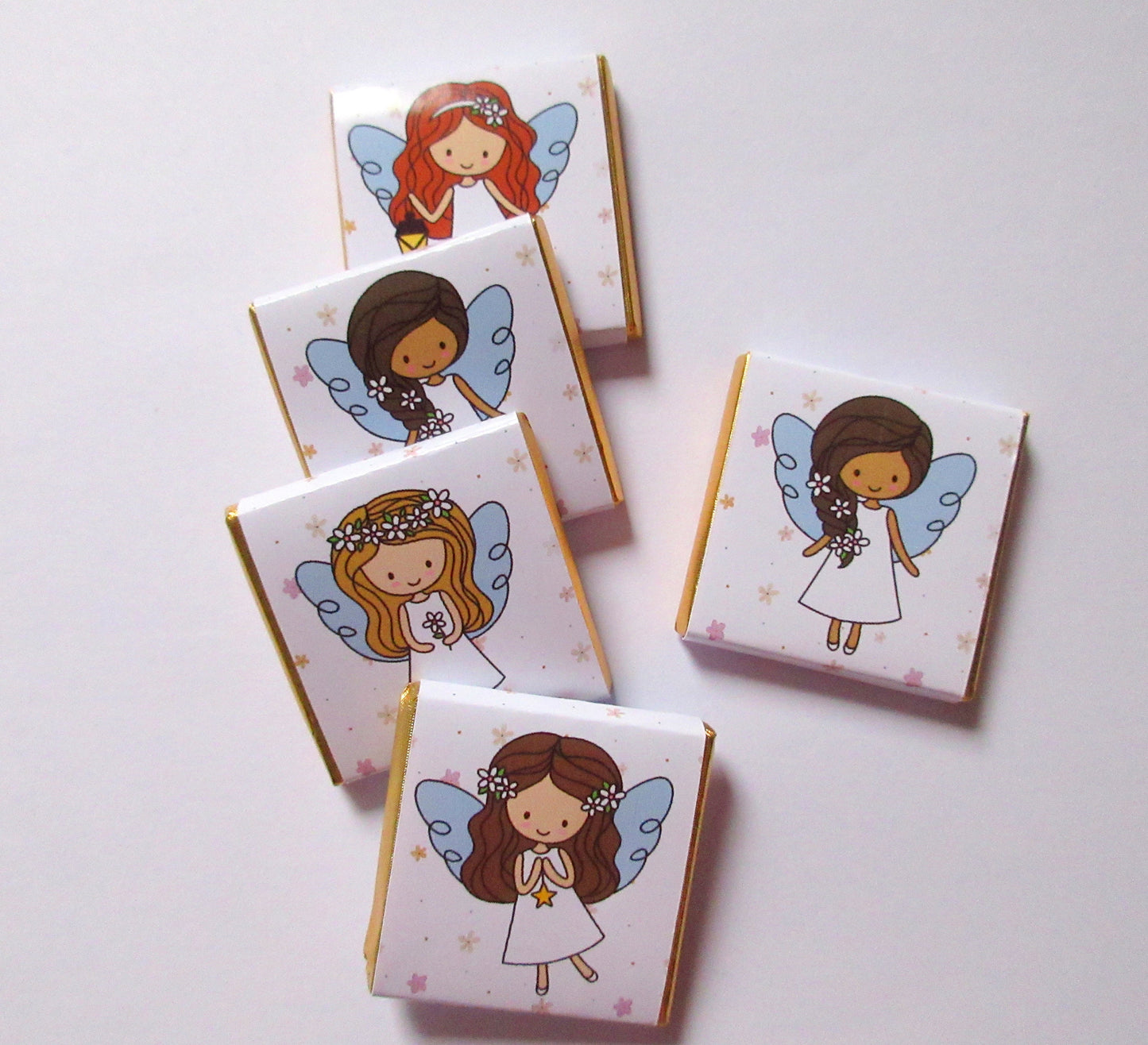 Angel First Communion Chocolate Favours – Personalised Girls’ Treats (Pack of 25)