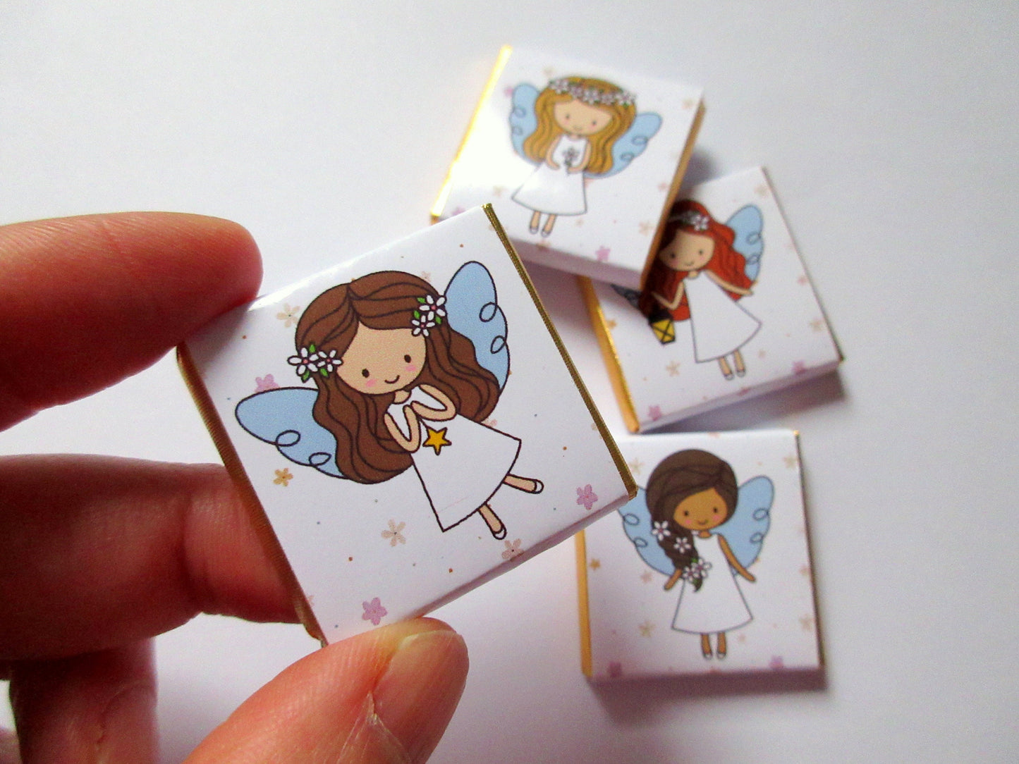 Angel First Communion Chocolate Favours – Personalised Girls’ Treats (Pack of 25)