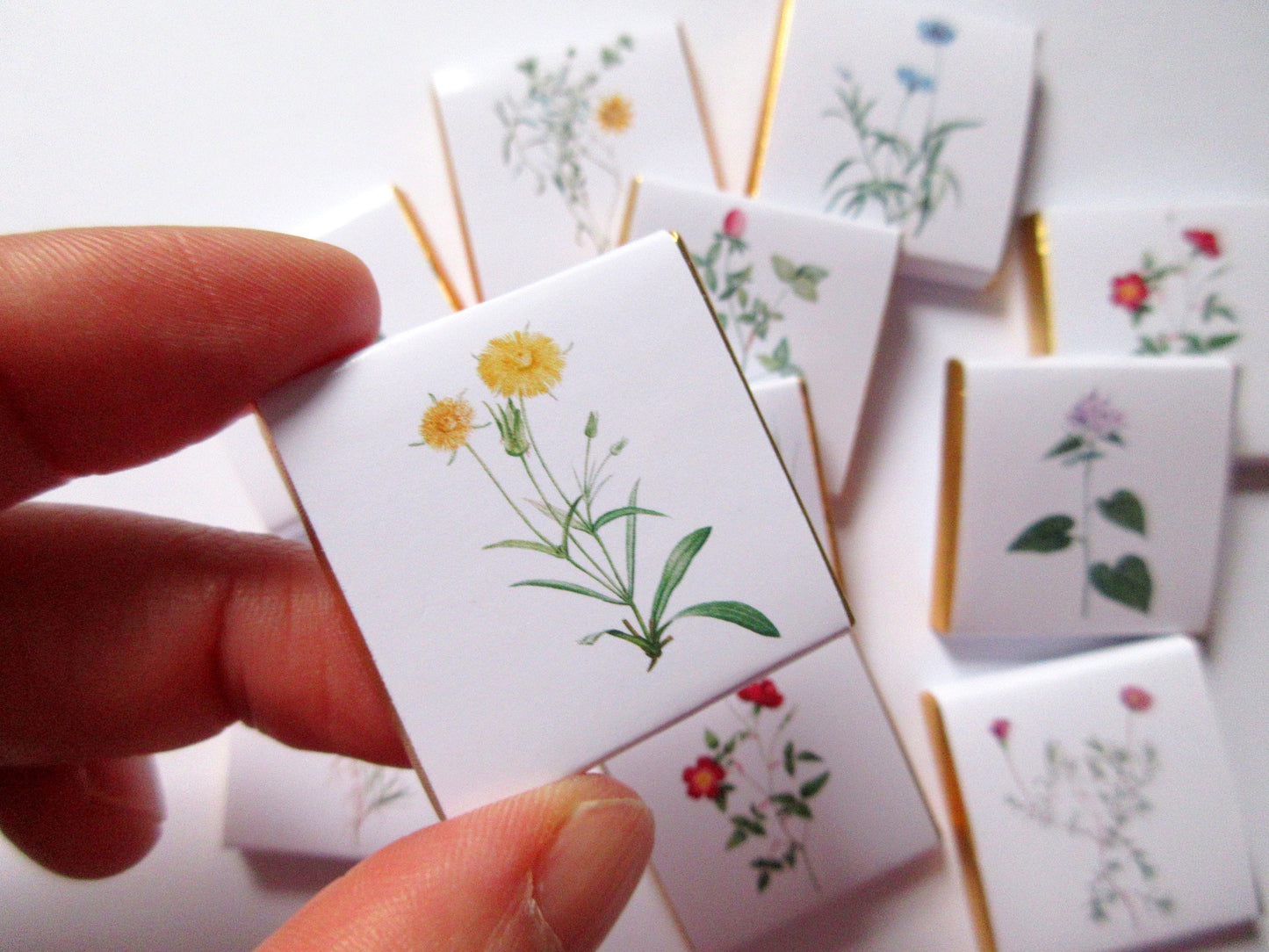 Wild Flower Thank You Favours – Personalised Botanical Chocolates (Pack of 25)
