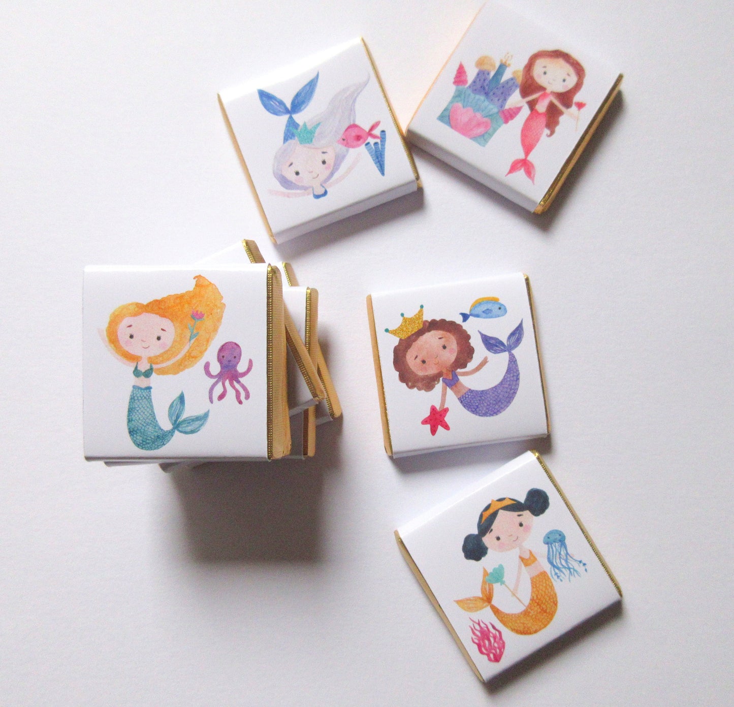 Mermaids Personalised Chocolate Favours (Pack of 25)