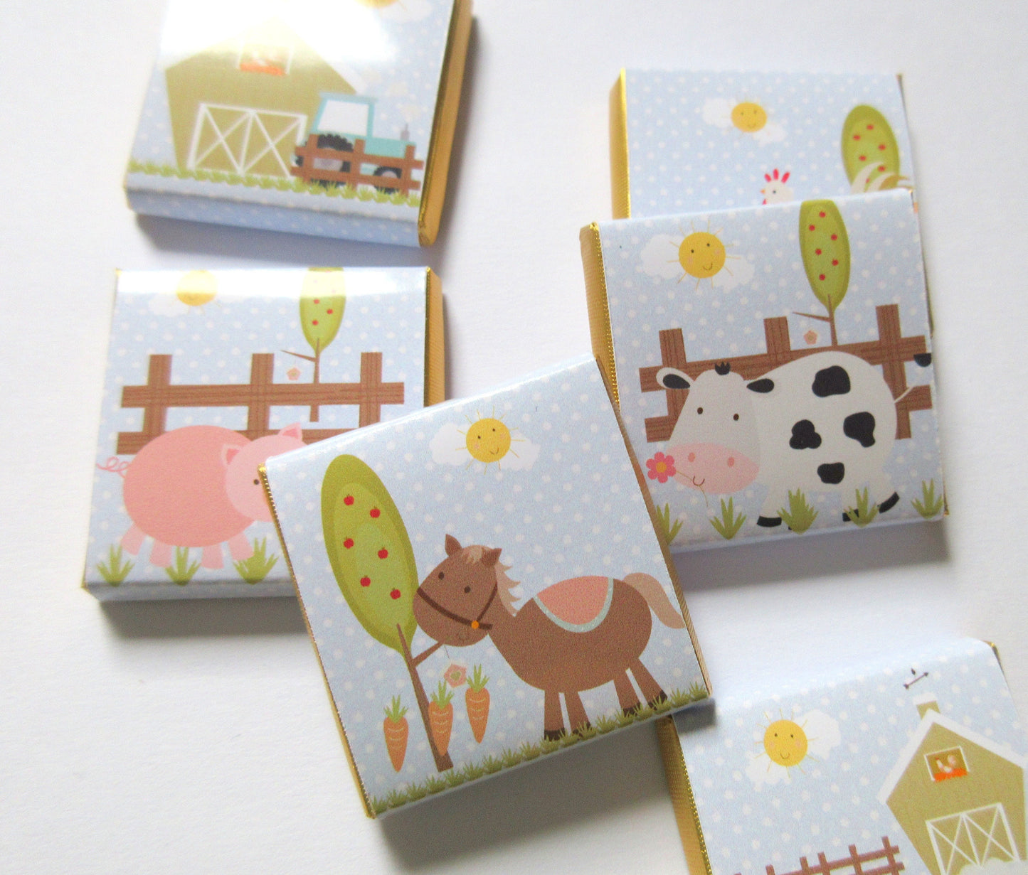 Farm Animal Chocolate Favours – Personalised Party Treats (25 Pack)