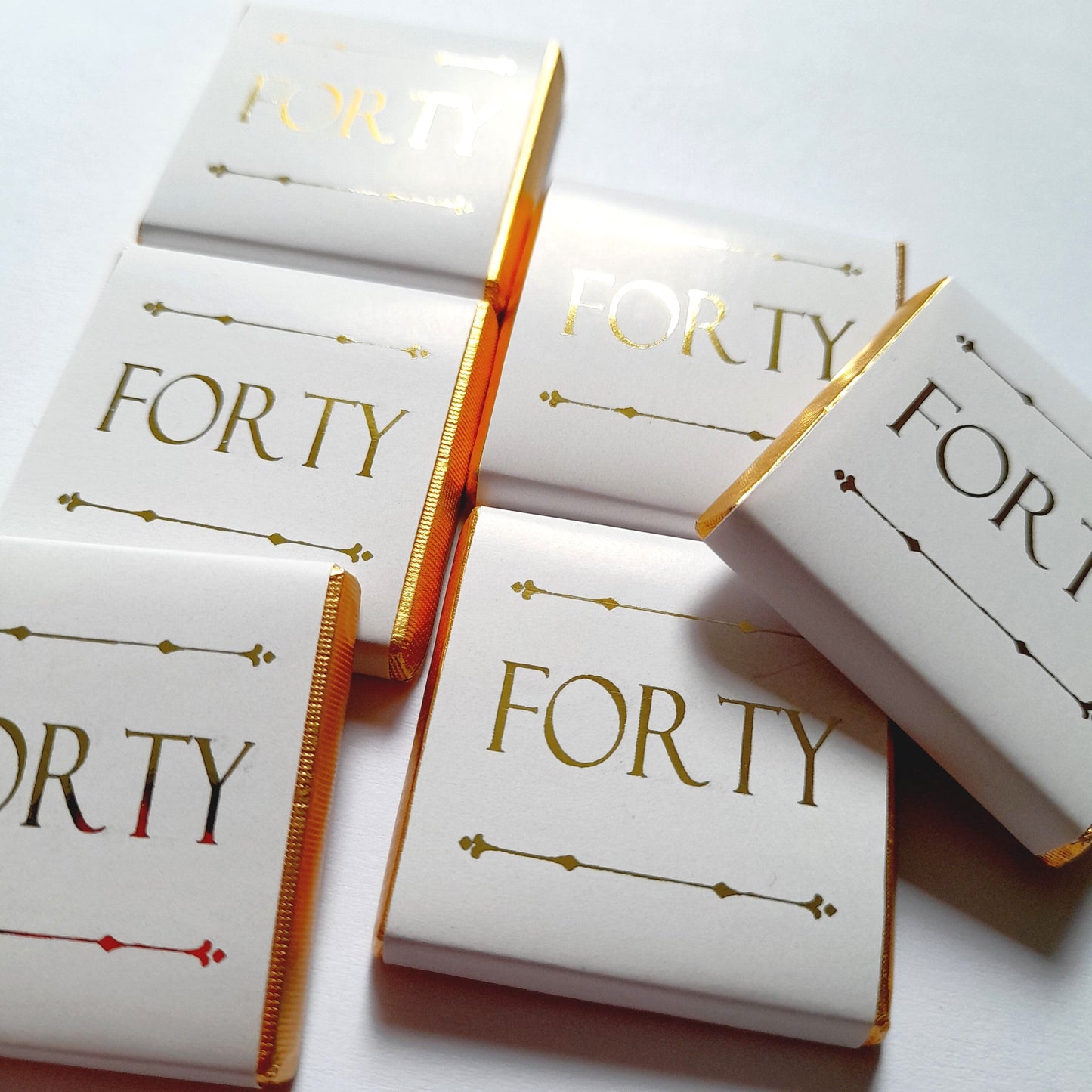Personalised Golden Birthday Chocolate Favours – Milestone Celebration (Pack of 25)