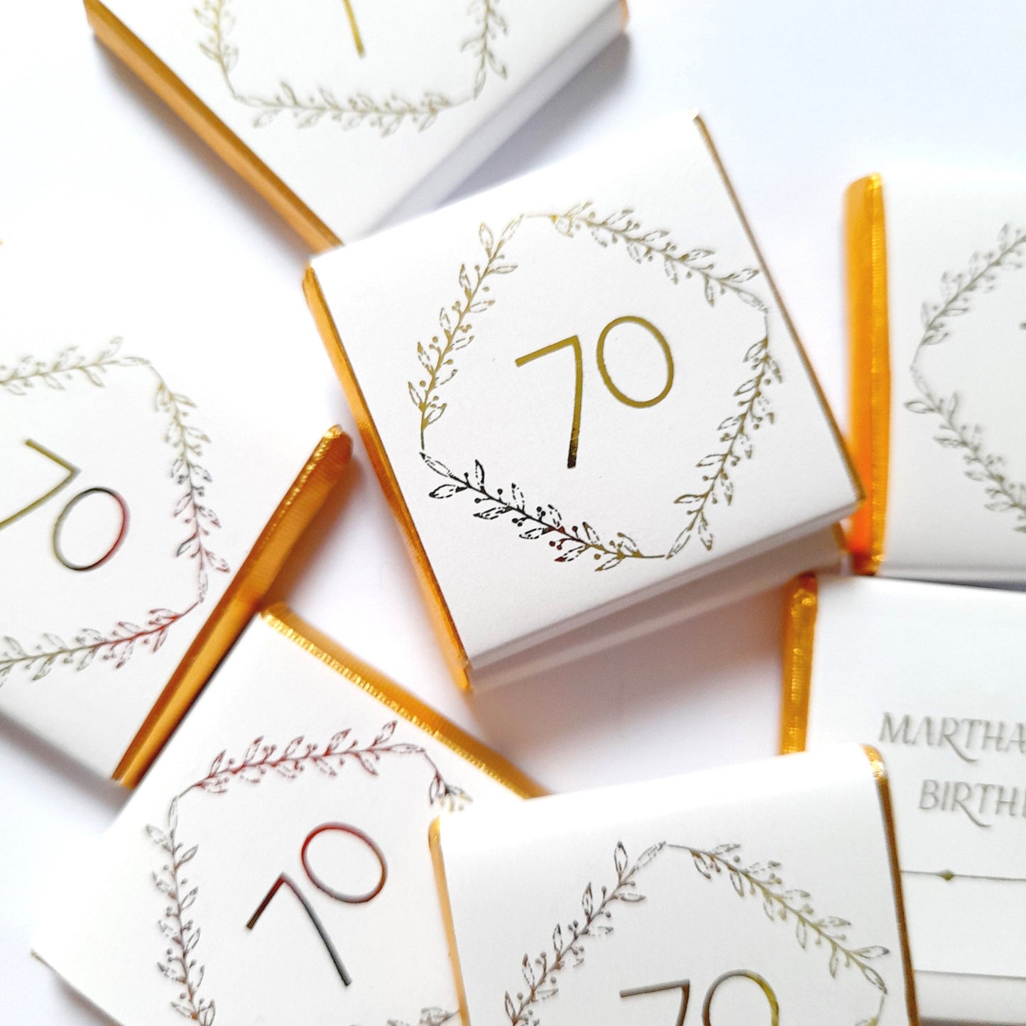 Personalised Birthday Favours – Milestone Party Chocolates (Pack of 25)