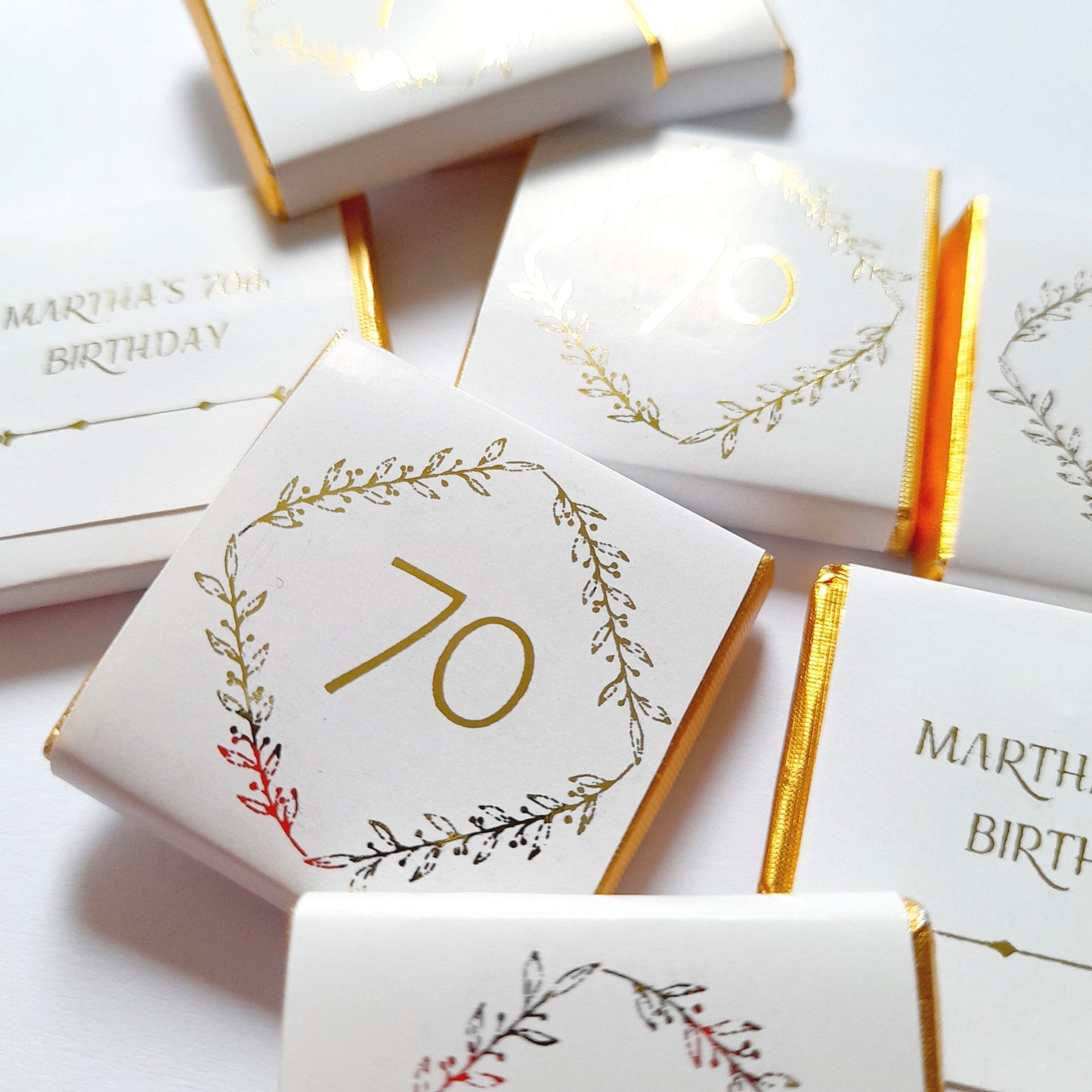 Personalised Birthday Favours – Milestone Party Chocolates (Pack of 25)