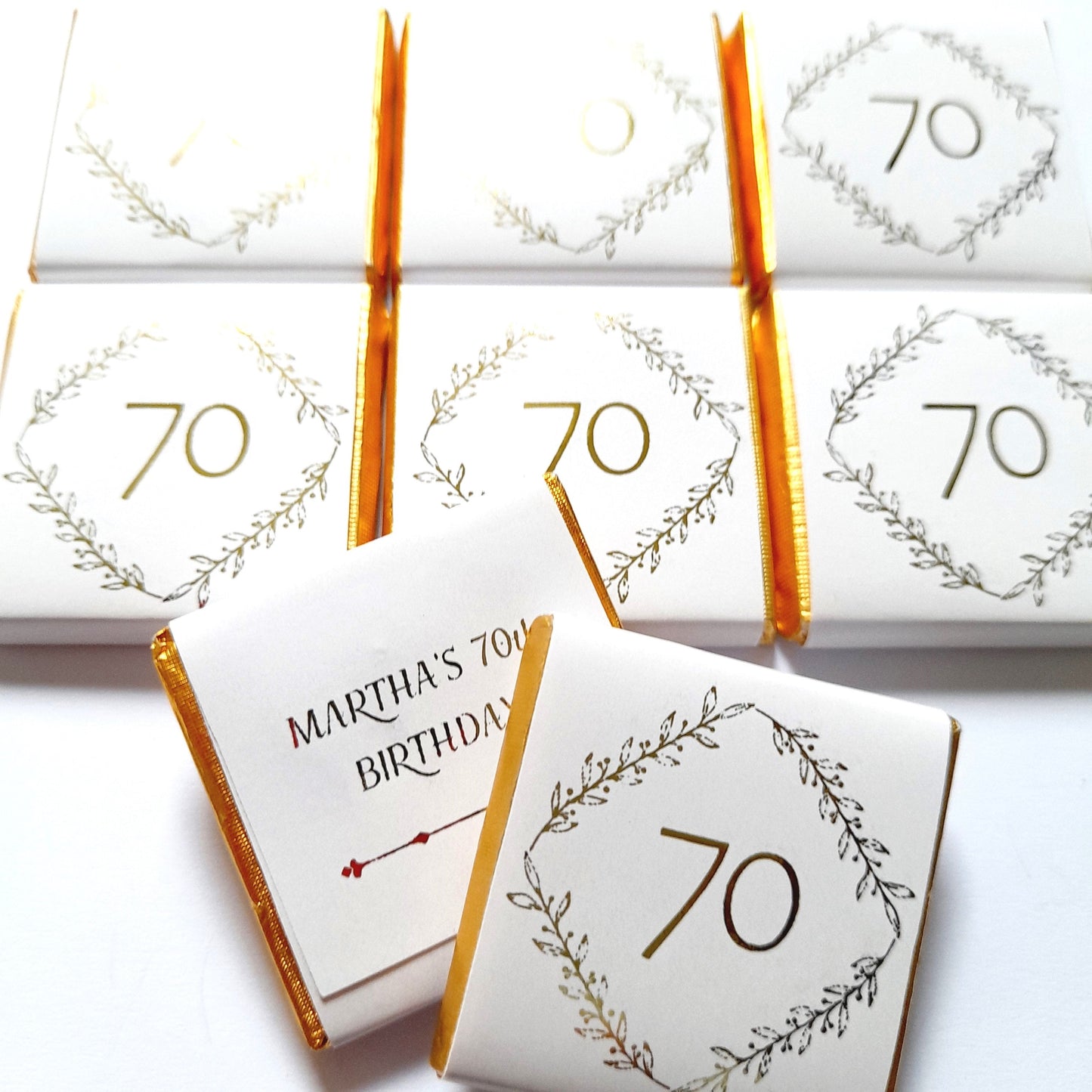 Personalised Birthday Favours – Milestone Party Chocolates (Pack of 25)