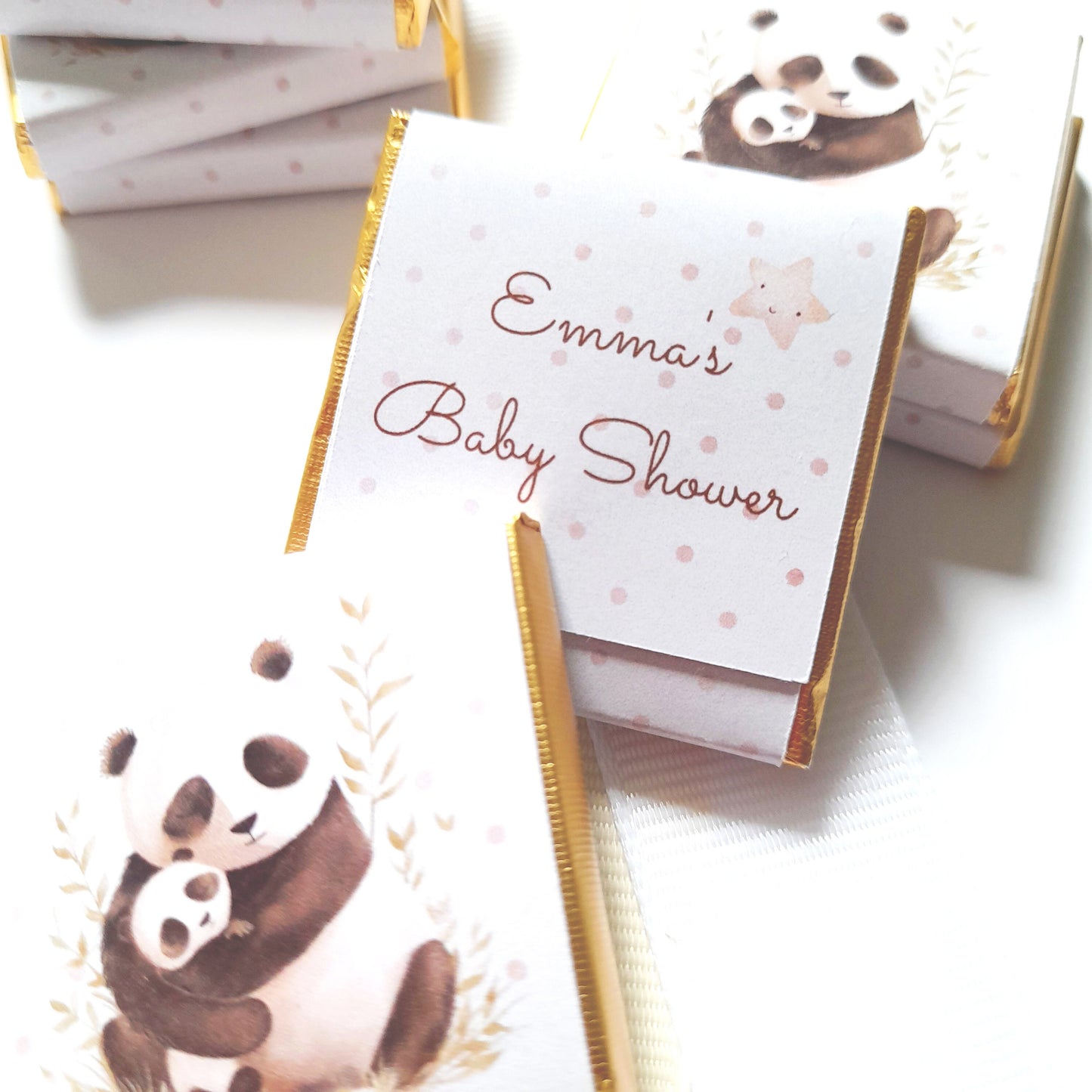Mama Panda Baby Shower Chocolate Favours (Pack of 25)