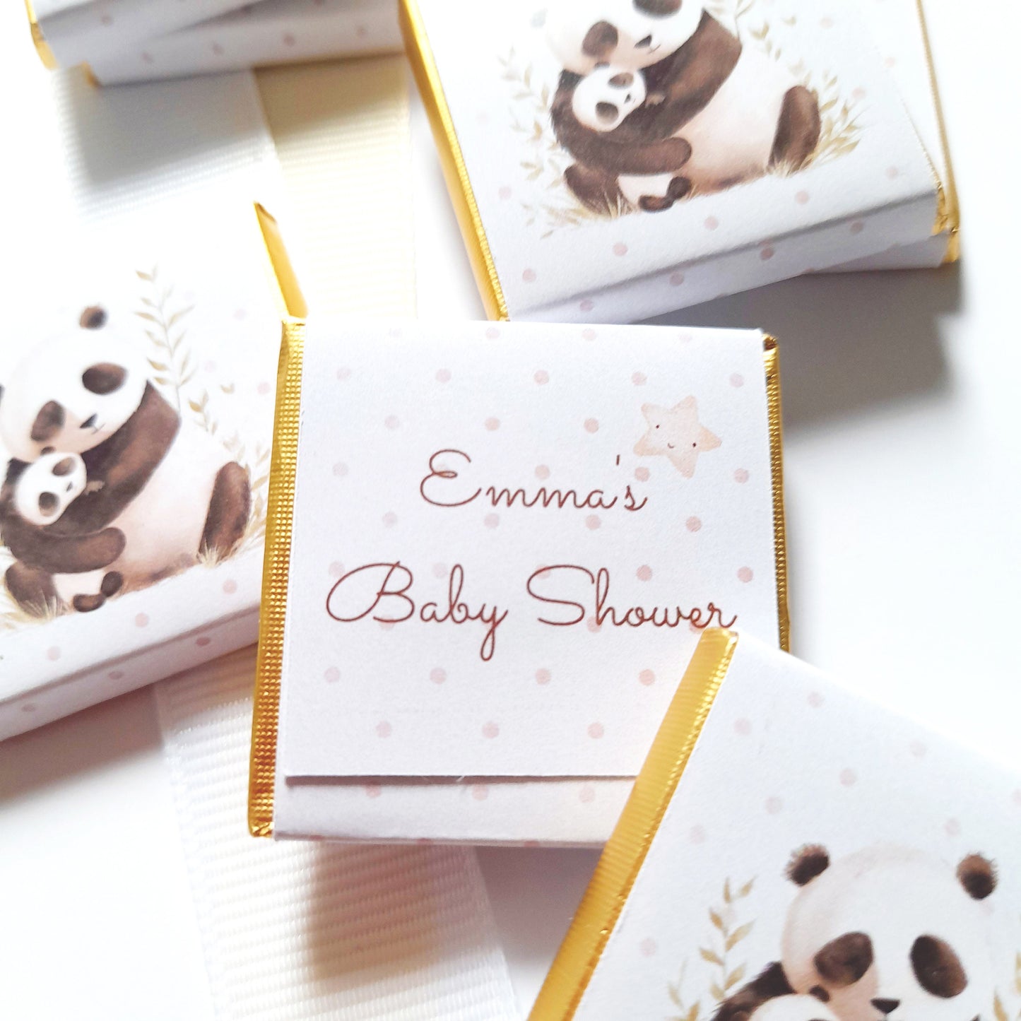 Mama Panda Baby Shower Chocolate Favours (Pack of 25)