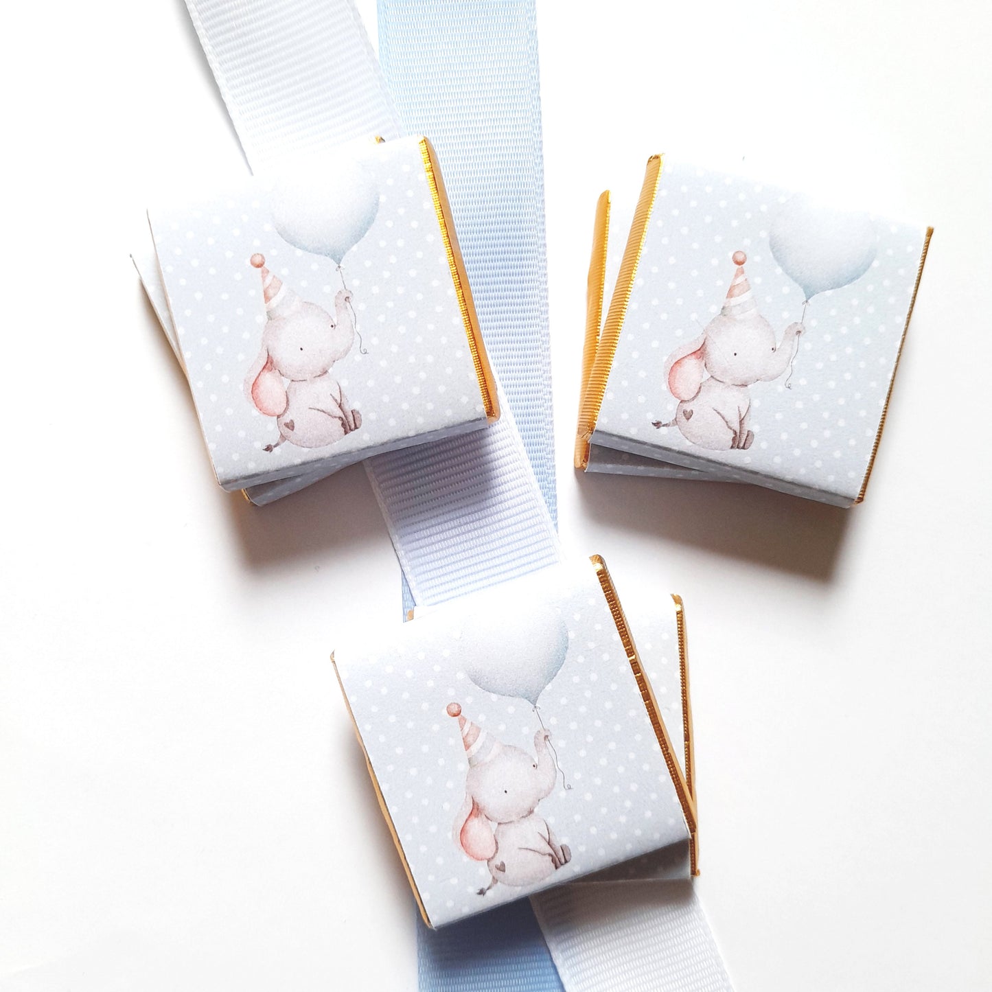 Personalised Elephant 1st Birthday Chocolate Favours (Pack of 25)