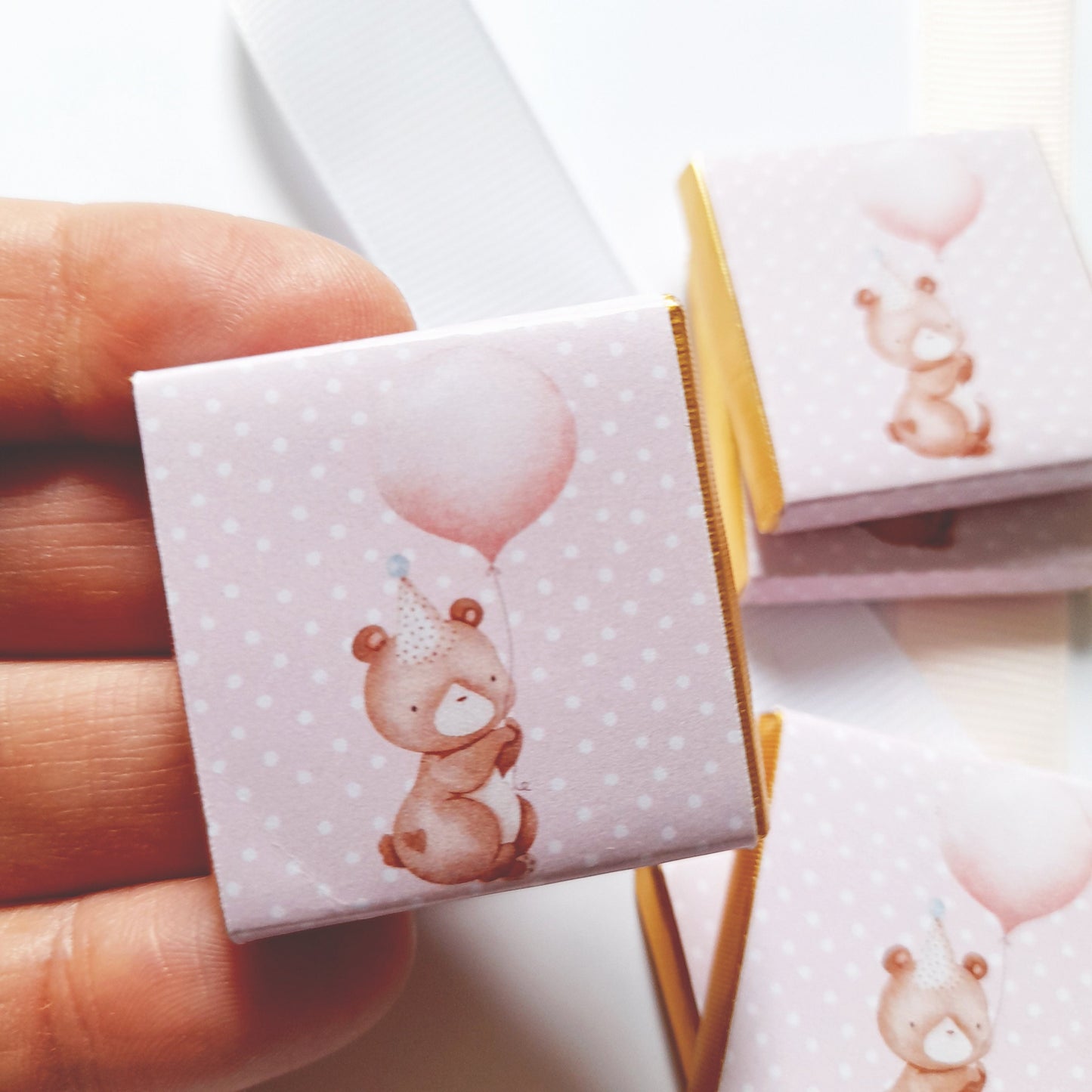 Personalised 1st Birthday Baby Bear Chocolate Favours ( Pack of 25)