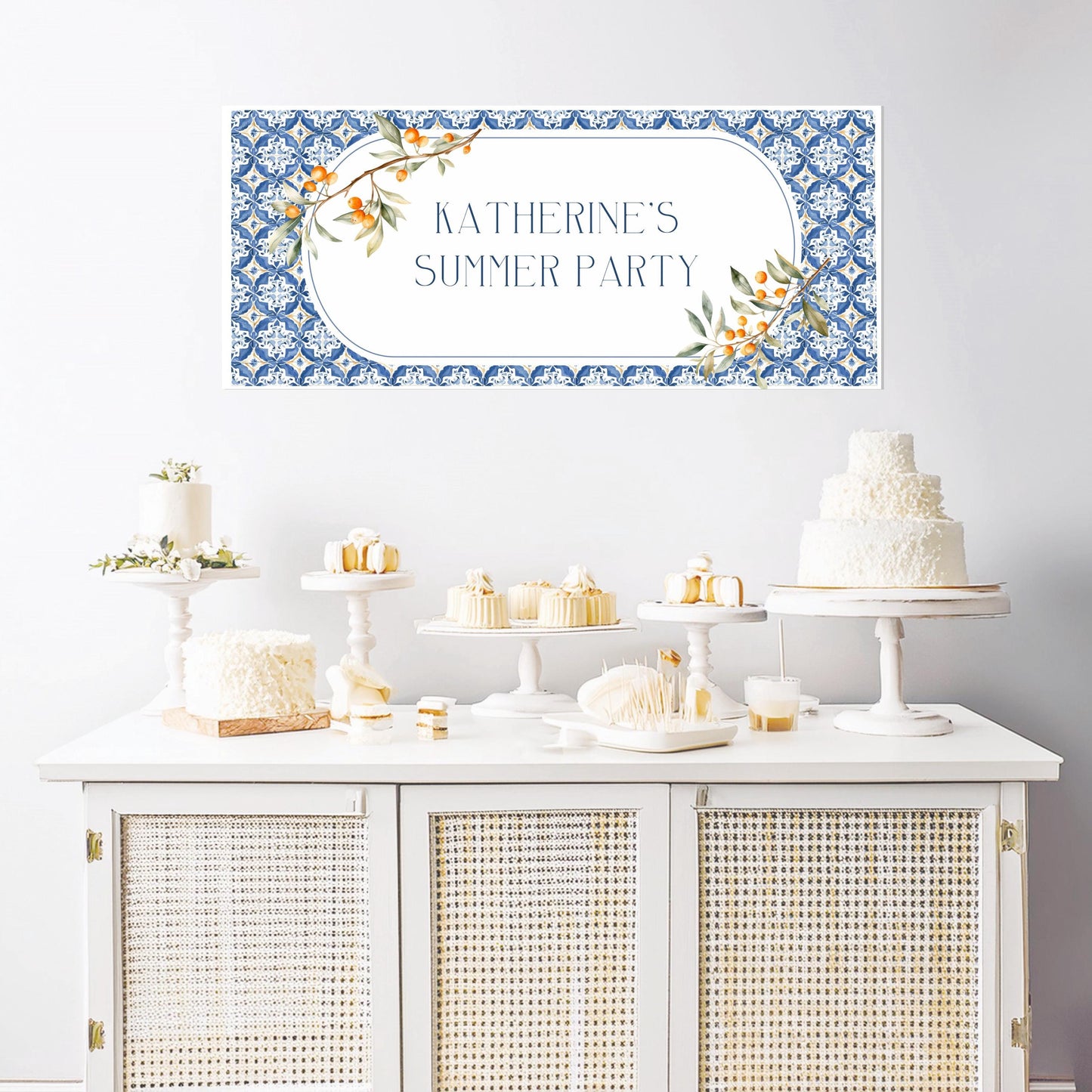 Personalised Mediterranean‑Themed Birthday Banner